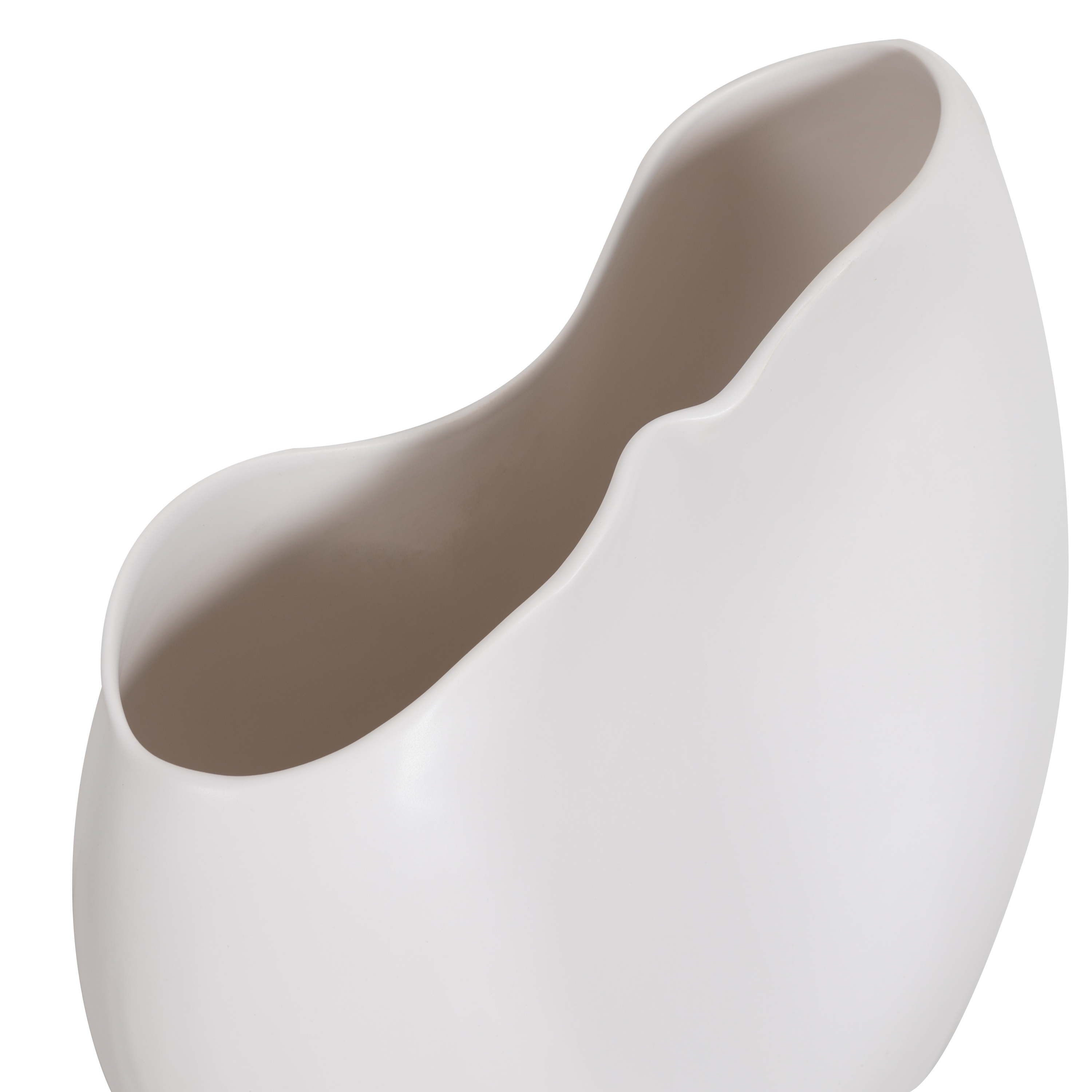 Characterized by its asymmetrical opening and its eloquent silhouette, this Horn Vase can provide a contemporary flair with its amicable design, subtle textures and its handcrafted