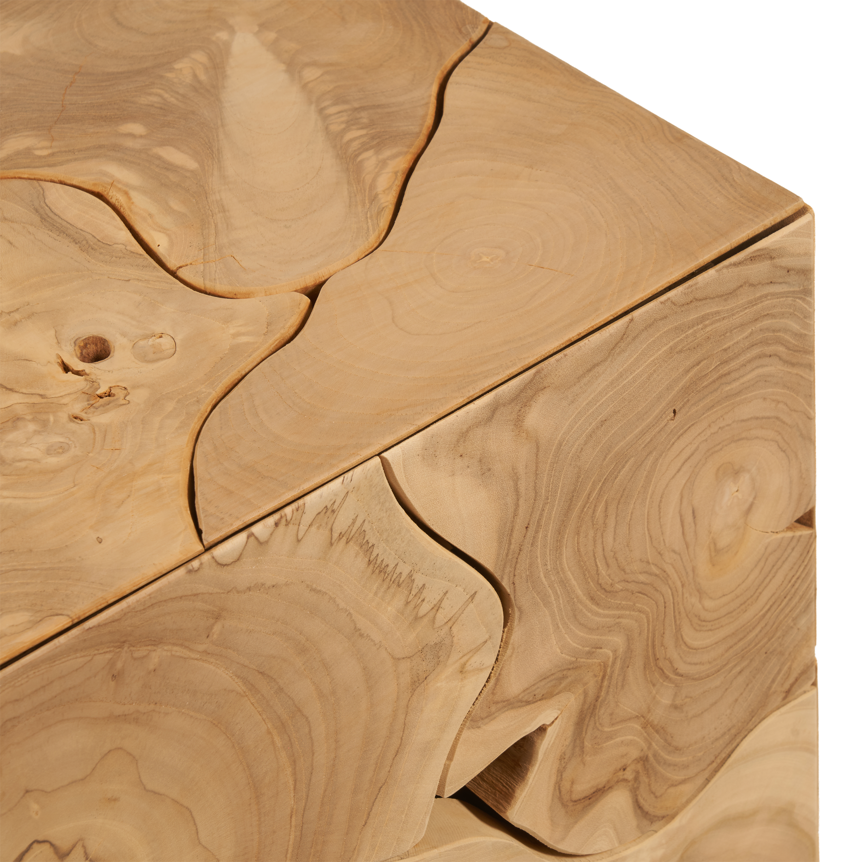 Teak Slice Side Table