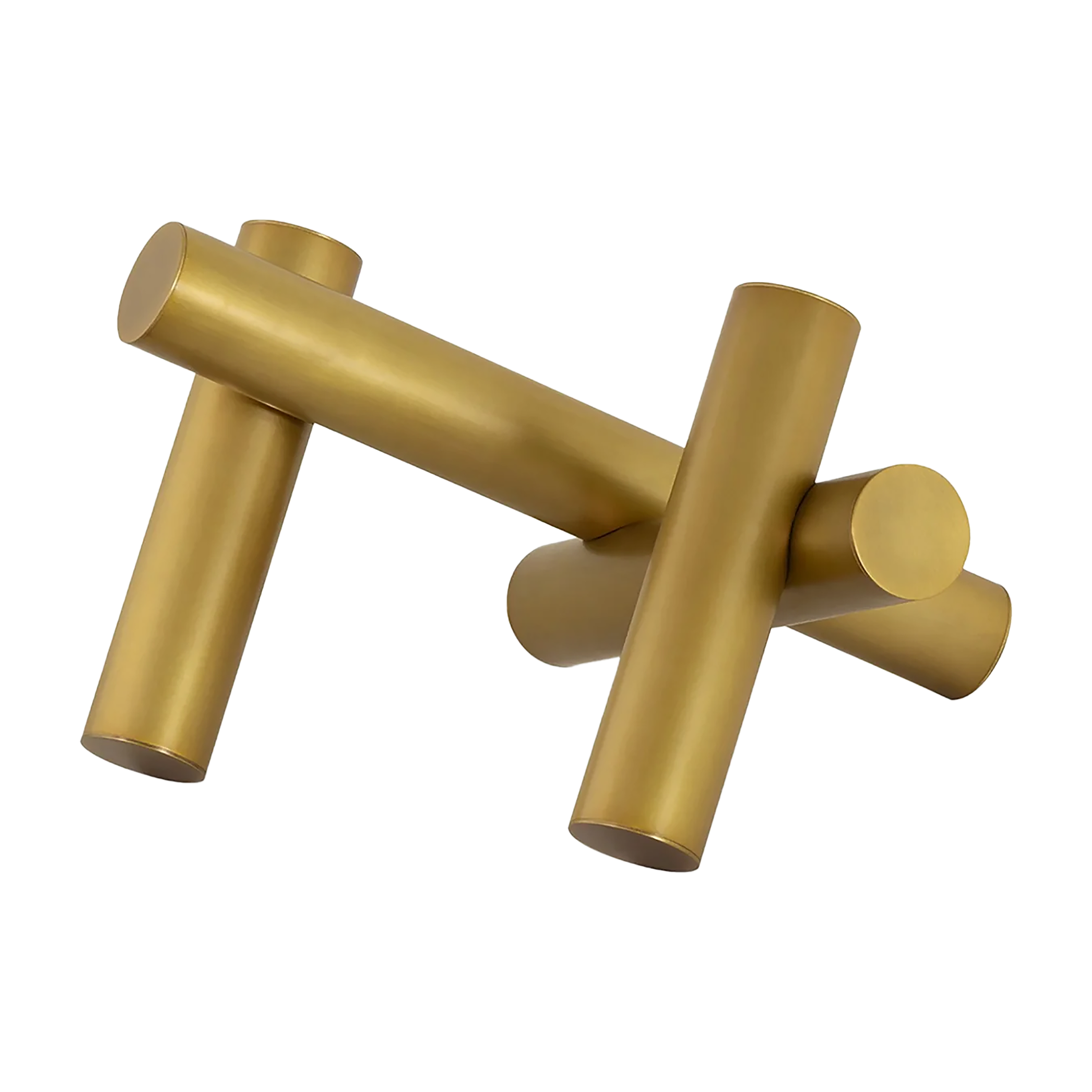 The Dion Sculpture is composed of four elegant metal cylinders and invites you to contemplate the interplay of shapes and dimensions in a way that both engages and captivates the i
