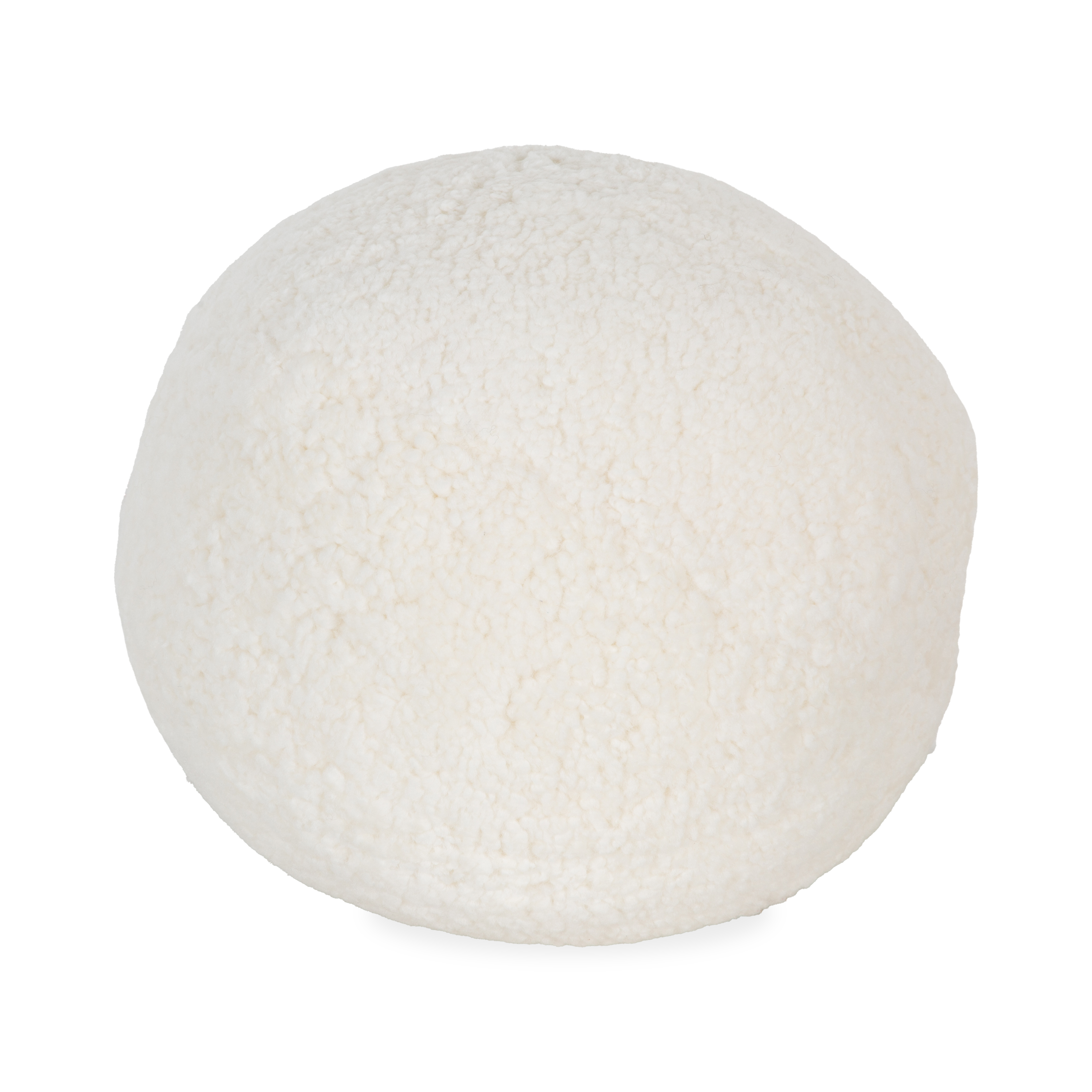 Round Sheepskin Pillow