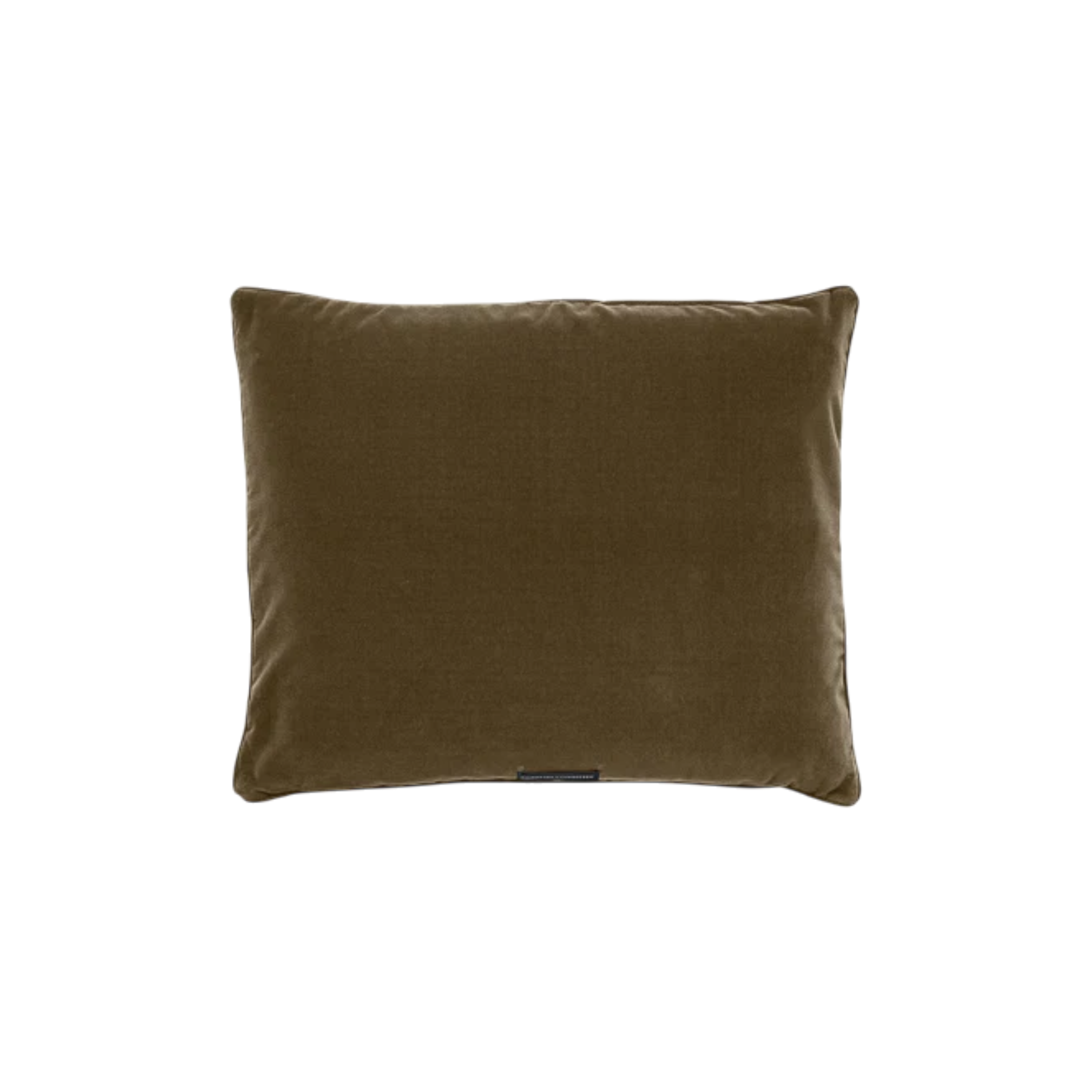 Back view of the Rosie Pillow 20x24 in taupe, showing a solid tonal fabric with a soft, subtly lustrous finish.