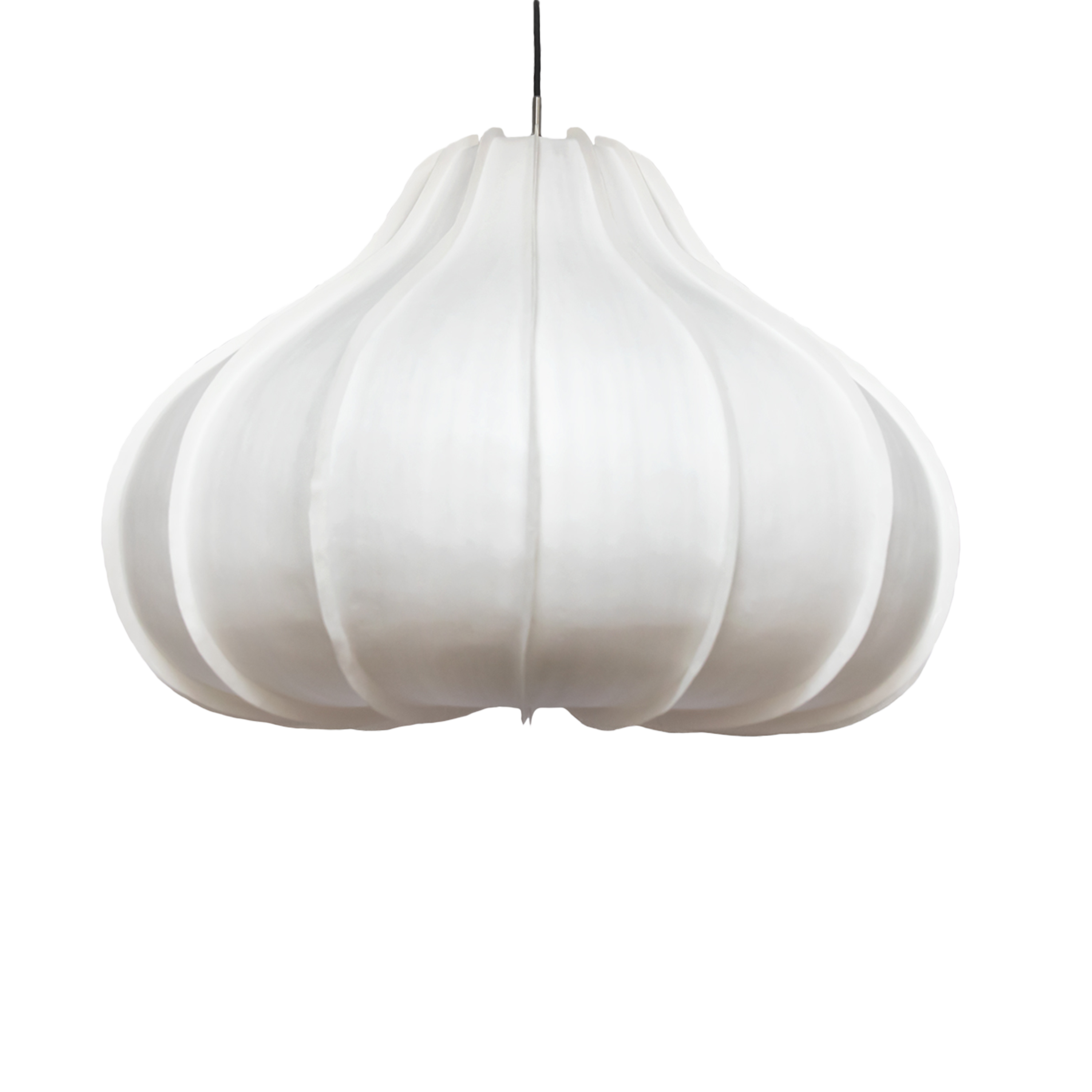 Made by artisans in the Philippines, the Koru Pendant adds an elegant simplicity with its sculptural form and soft warm glow.
