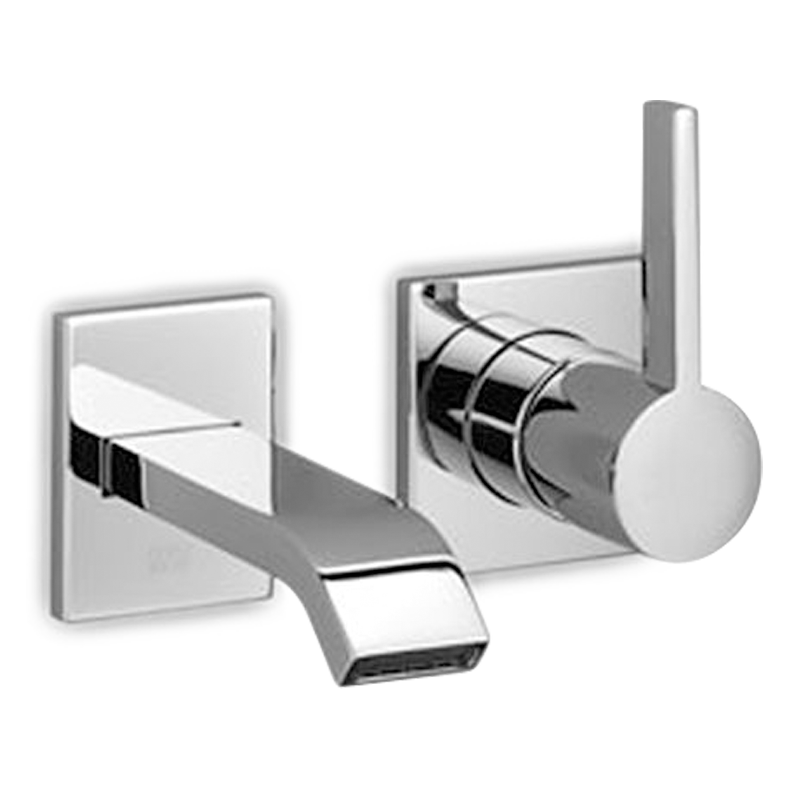 Wall-mount single-lever basin faucet.