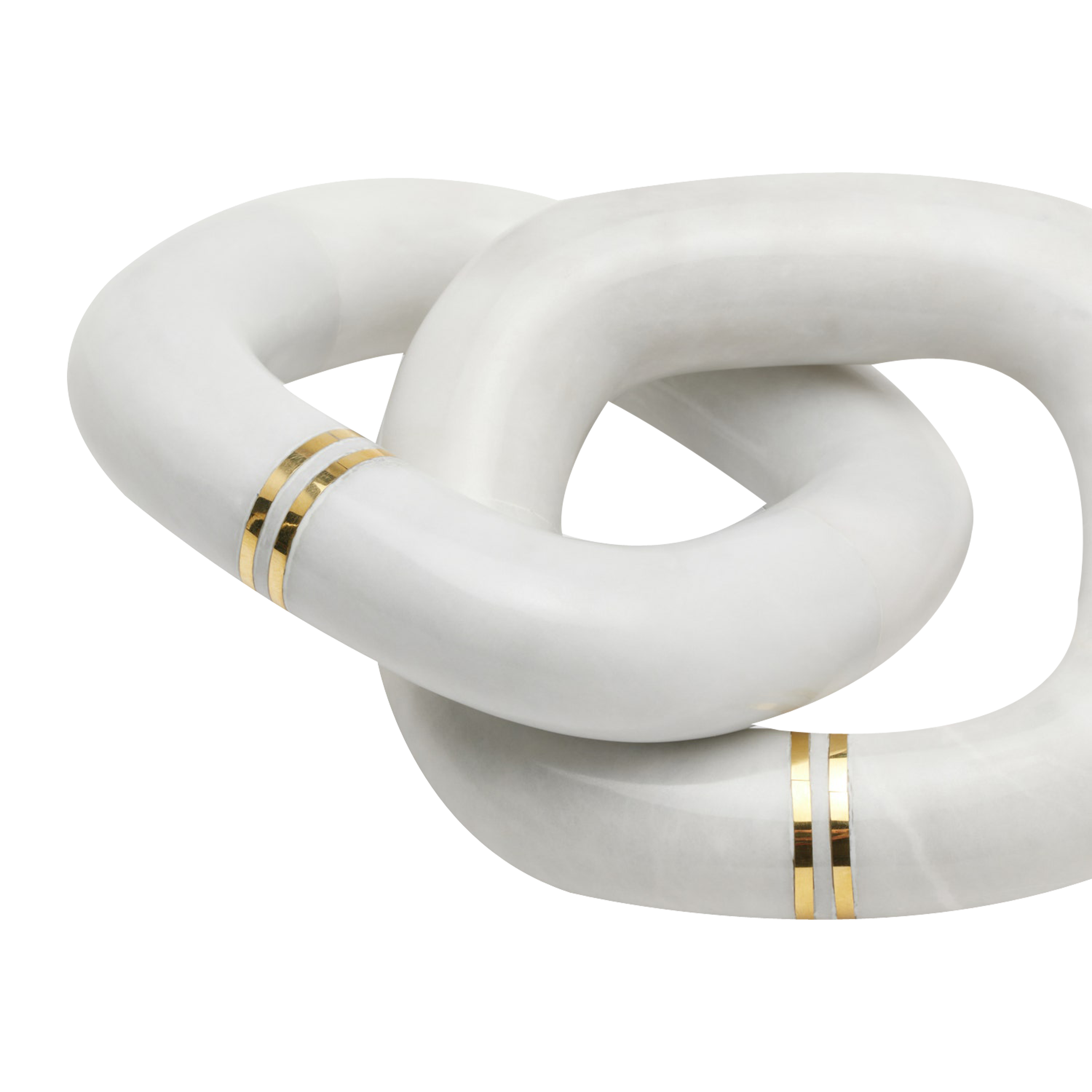 With a refined design and gorgeous visual textures, the Marble Chain Sculpture is the perfect accessory to elevate any tabletop or bookshelf.
