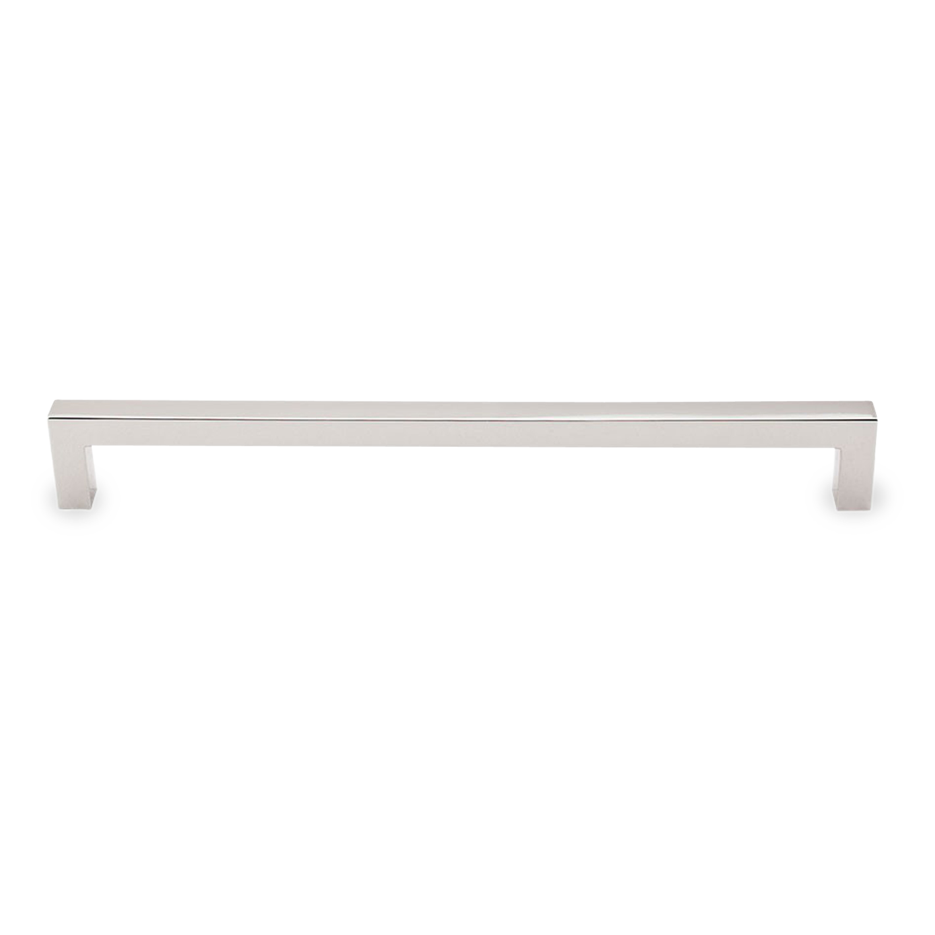 A seamless, contemporary pull with a rectangular shape.