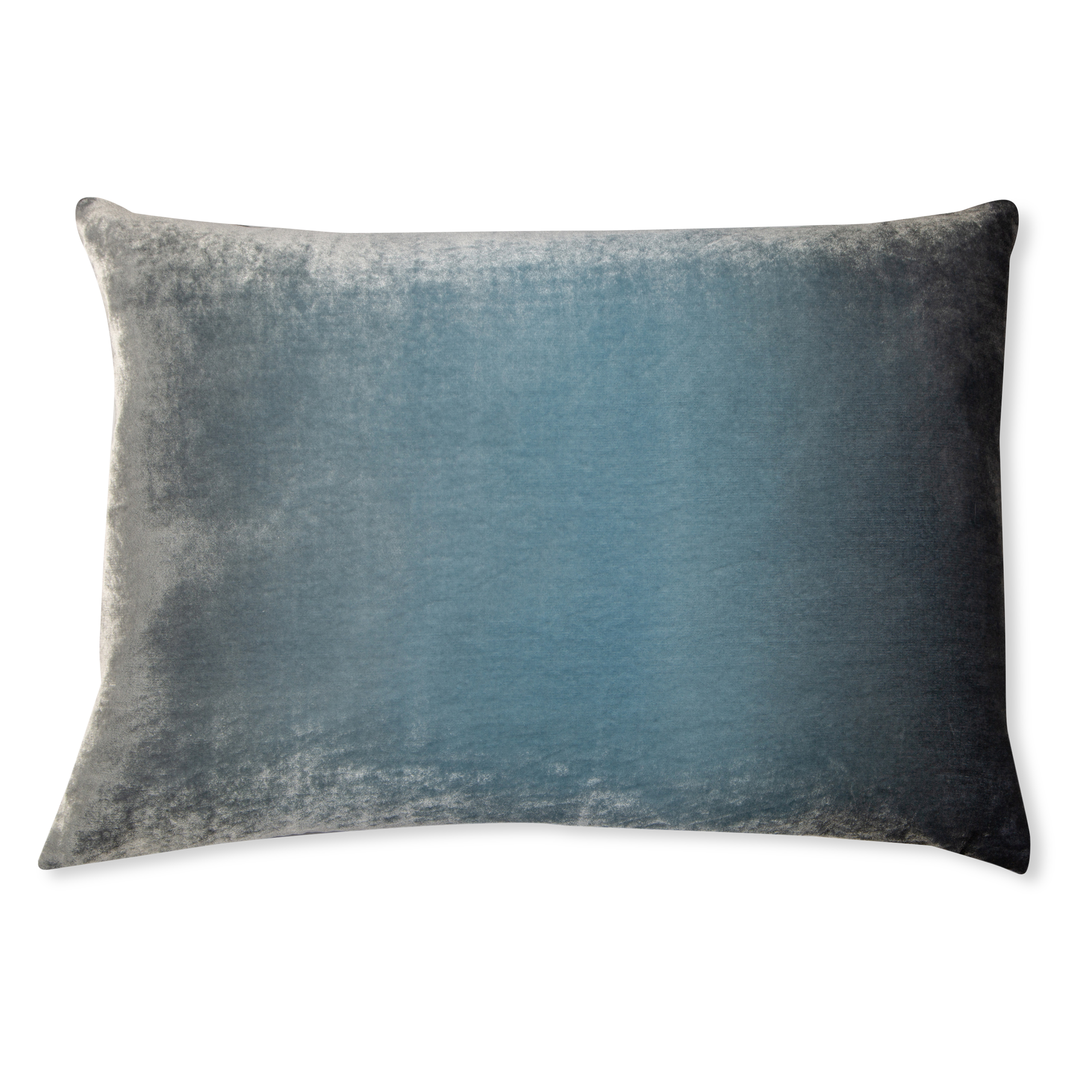 The hand-dyed Velvet Ombre Pillow is composed of striking hues.