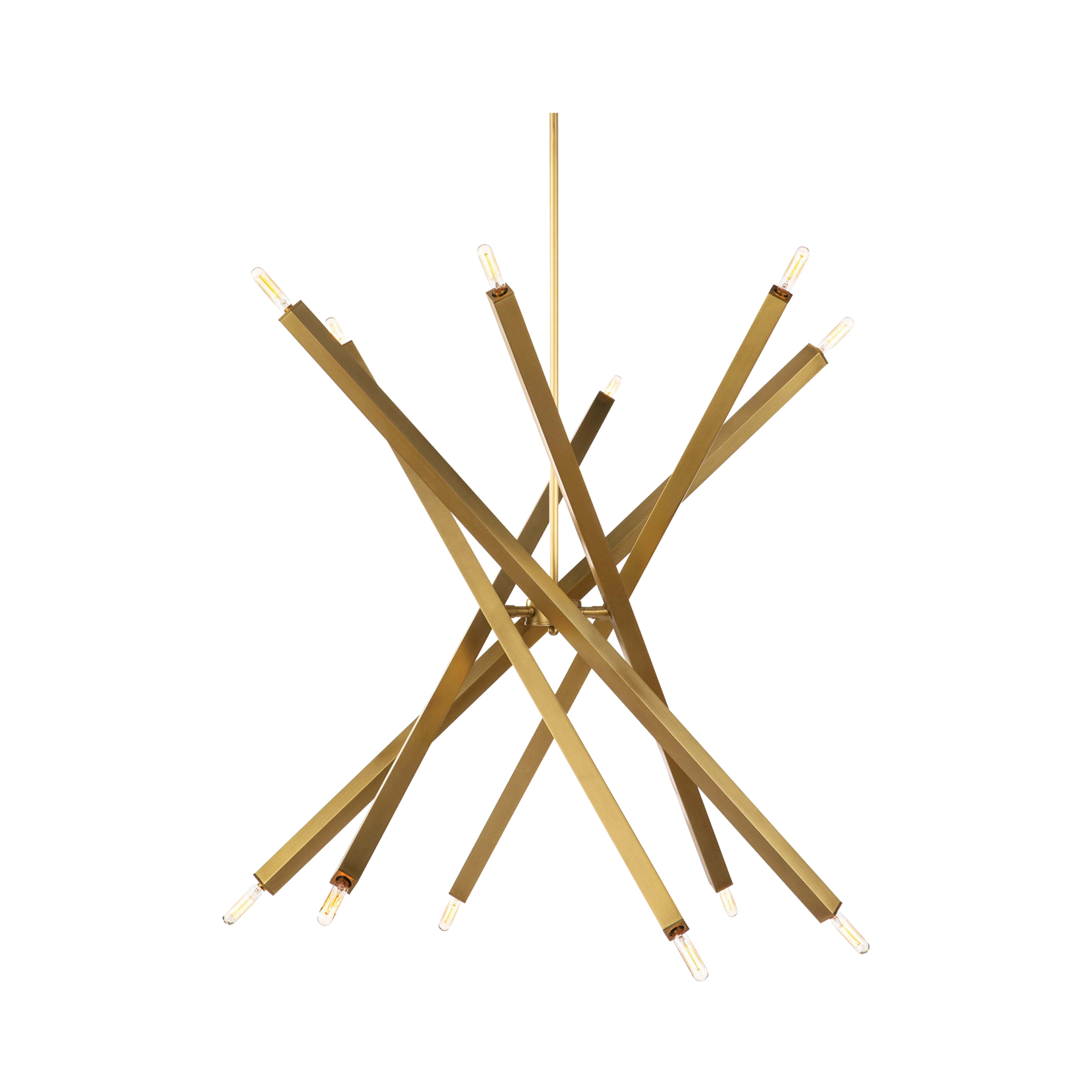 Contemporary cool: Sleek metal rods seemingly balance in this air.
