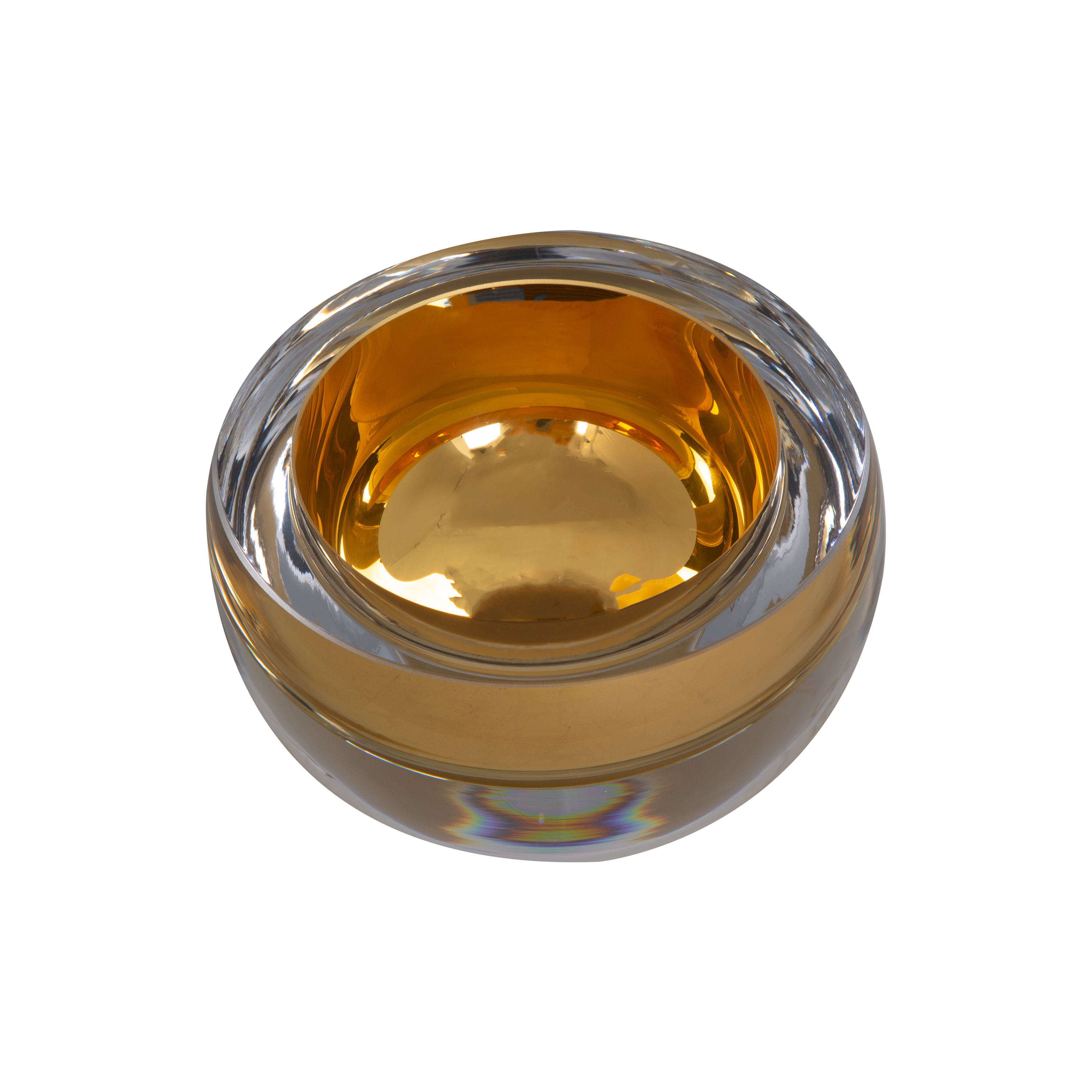 A beautiful metallic colouring adorns its thick glass and will add striking style elements to your interior.