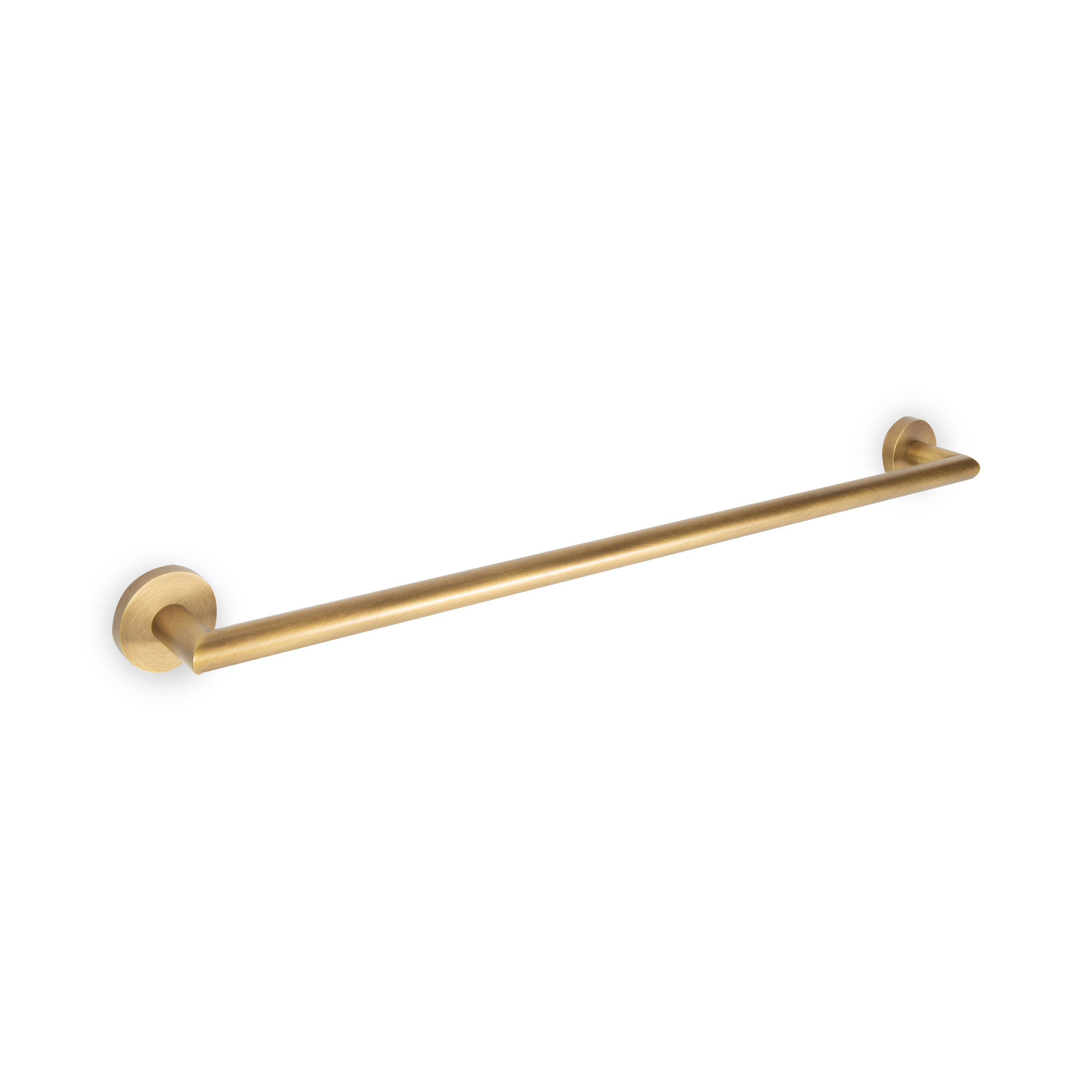 A cylindrical towel bar available in 18" or 24" lengths.