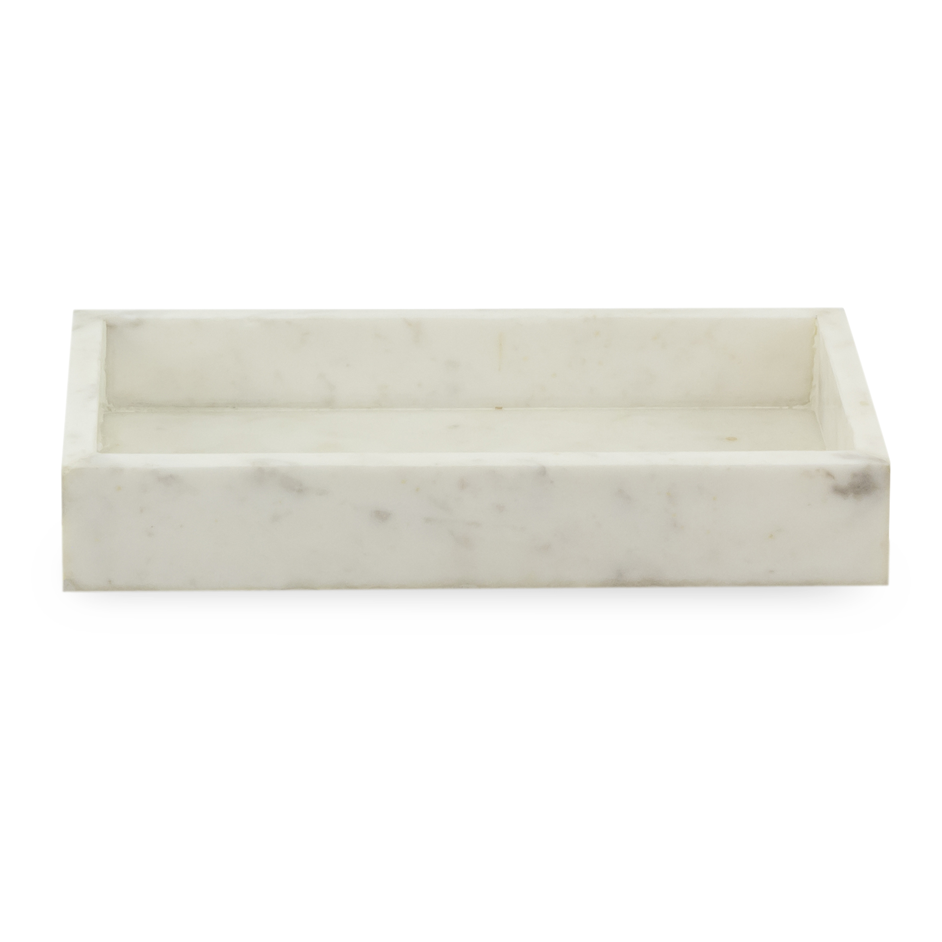 A collection of solid marble countertop pieces with a matte finish.