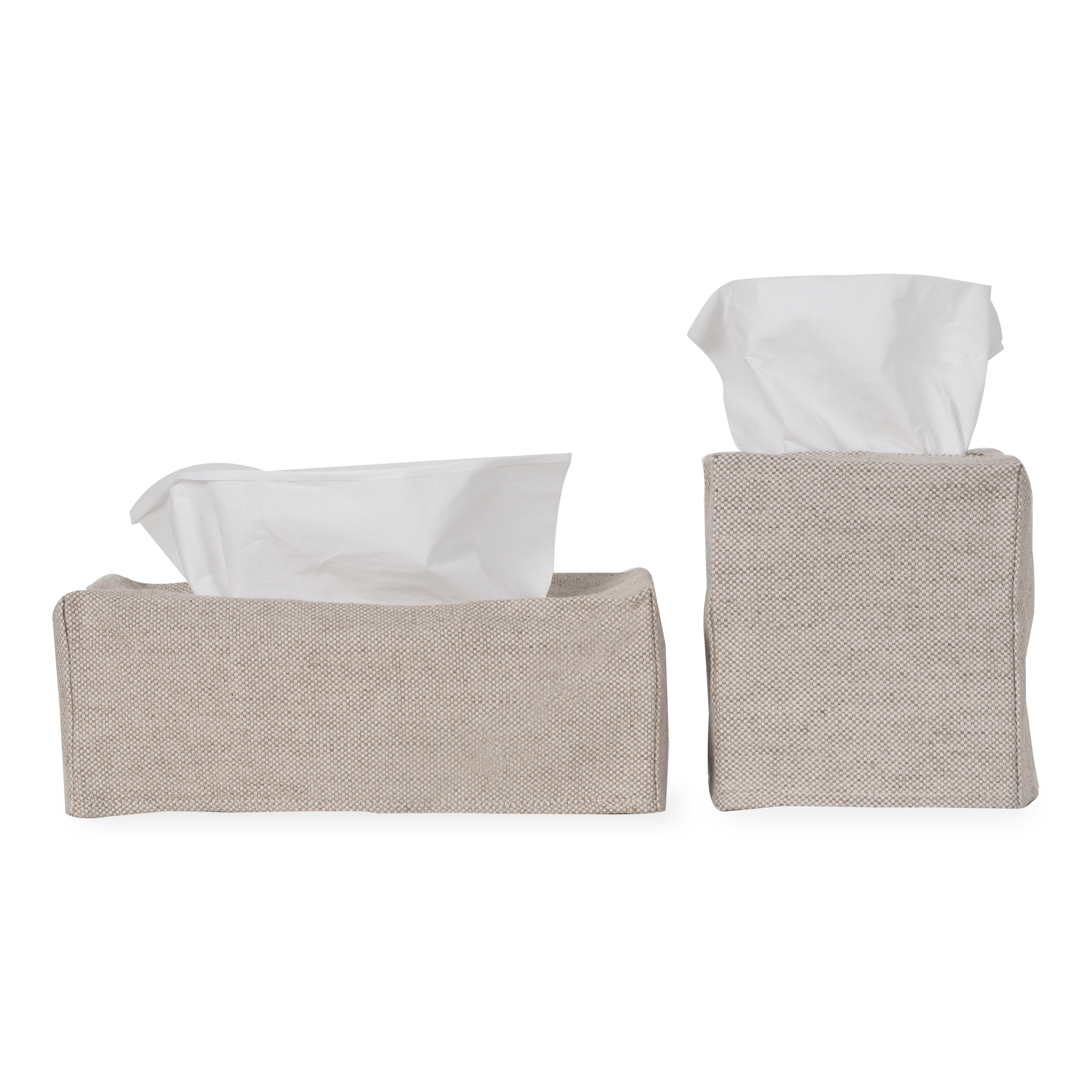 Using a beautiful 100% linen, The Linen Tissue Box Cover provides a neutral palette to any tissue box, which improves on stylistic decisions for any countertop or nightstand.