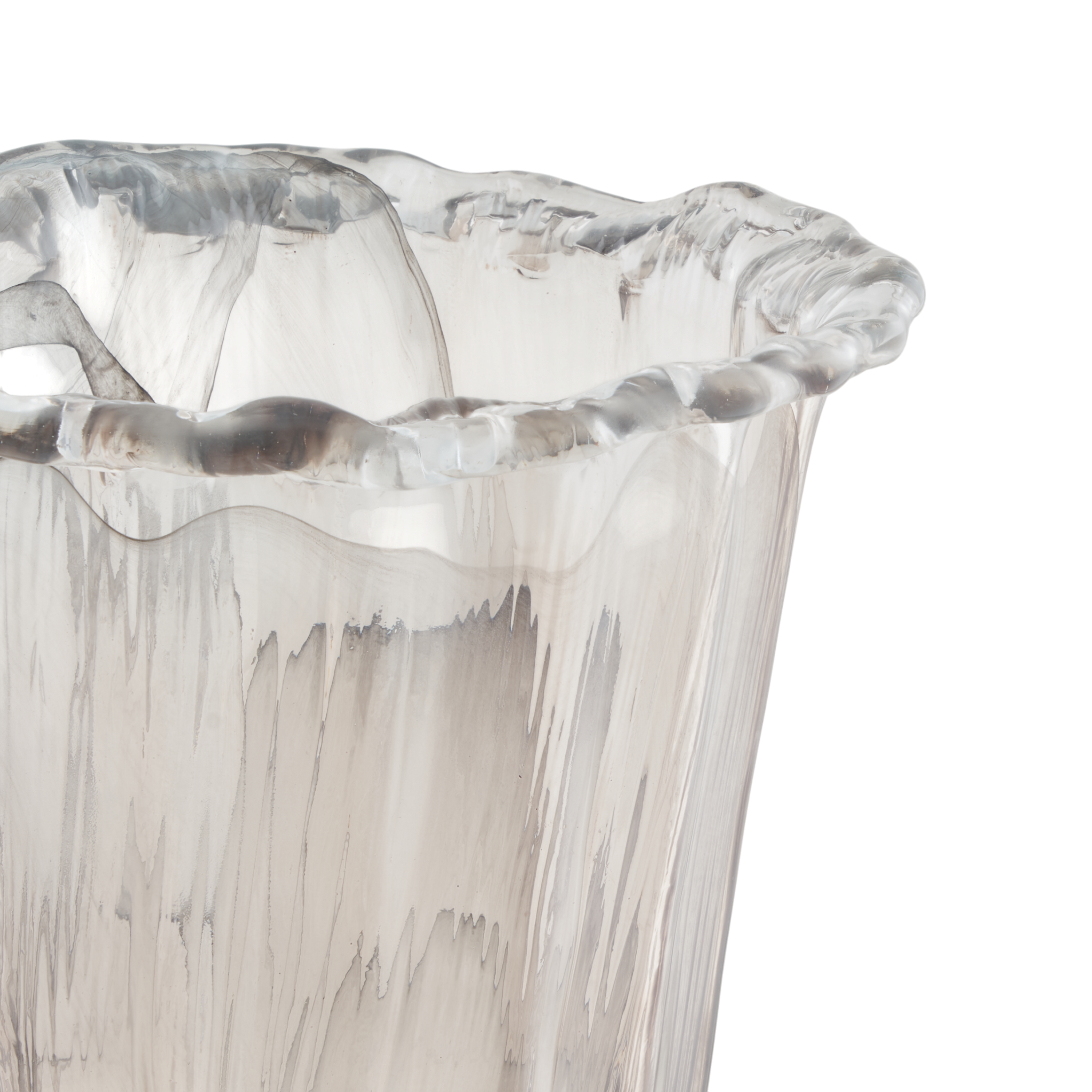 Ruffle Art Glass Vase