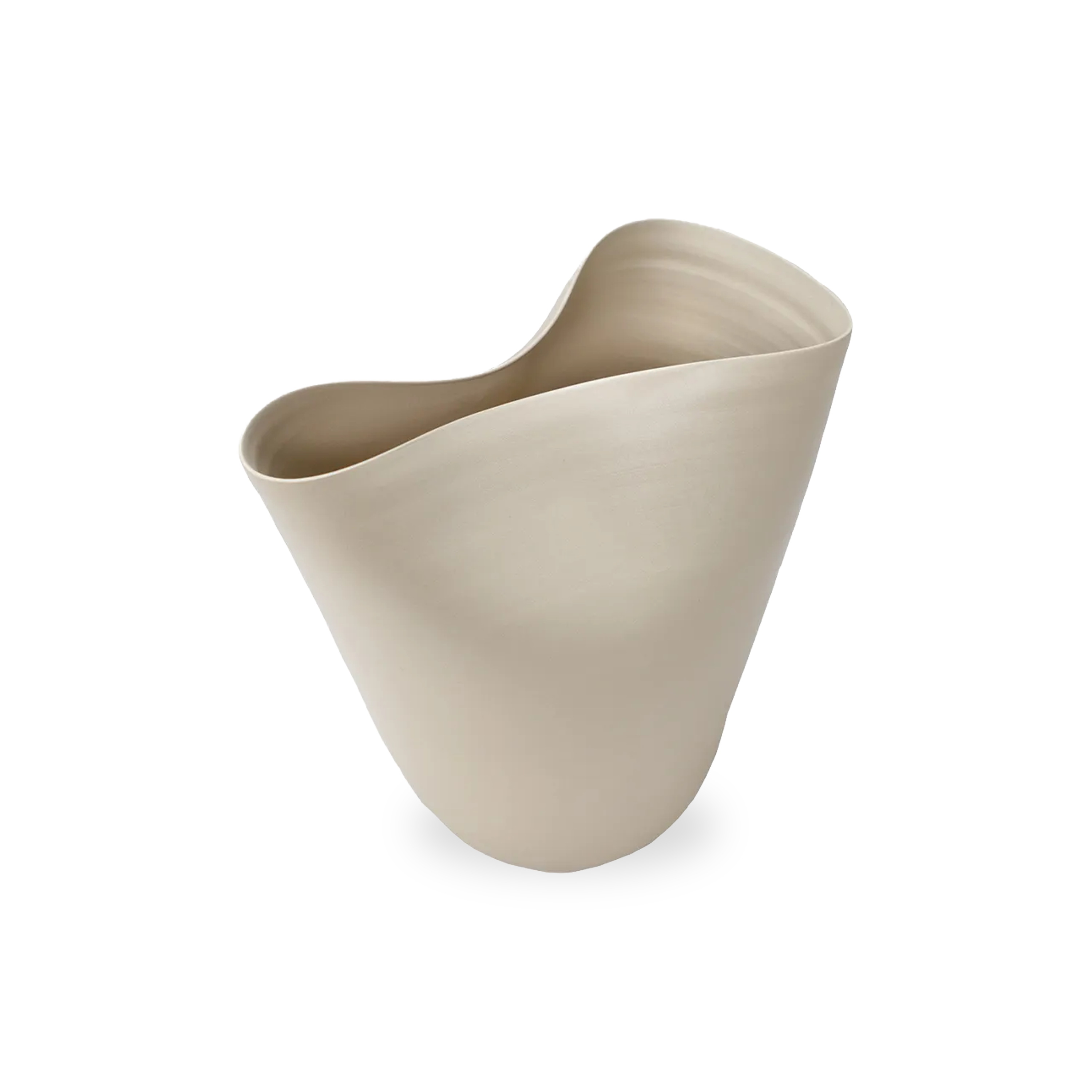 Sculpted Ceramic Wide Vase