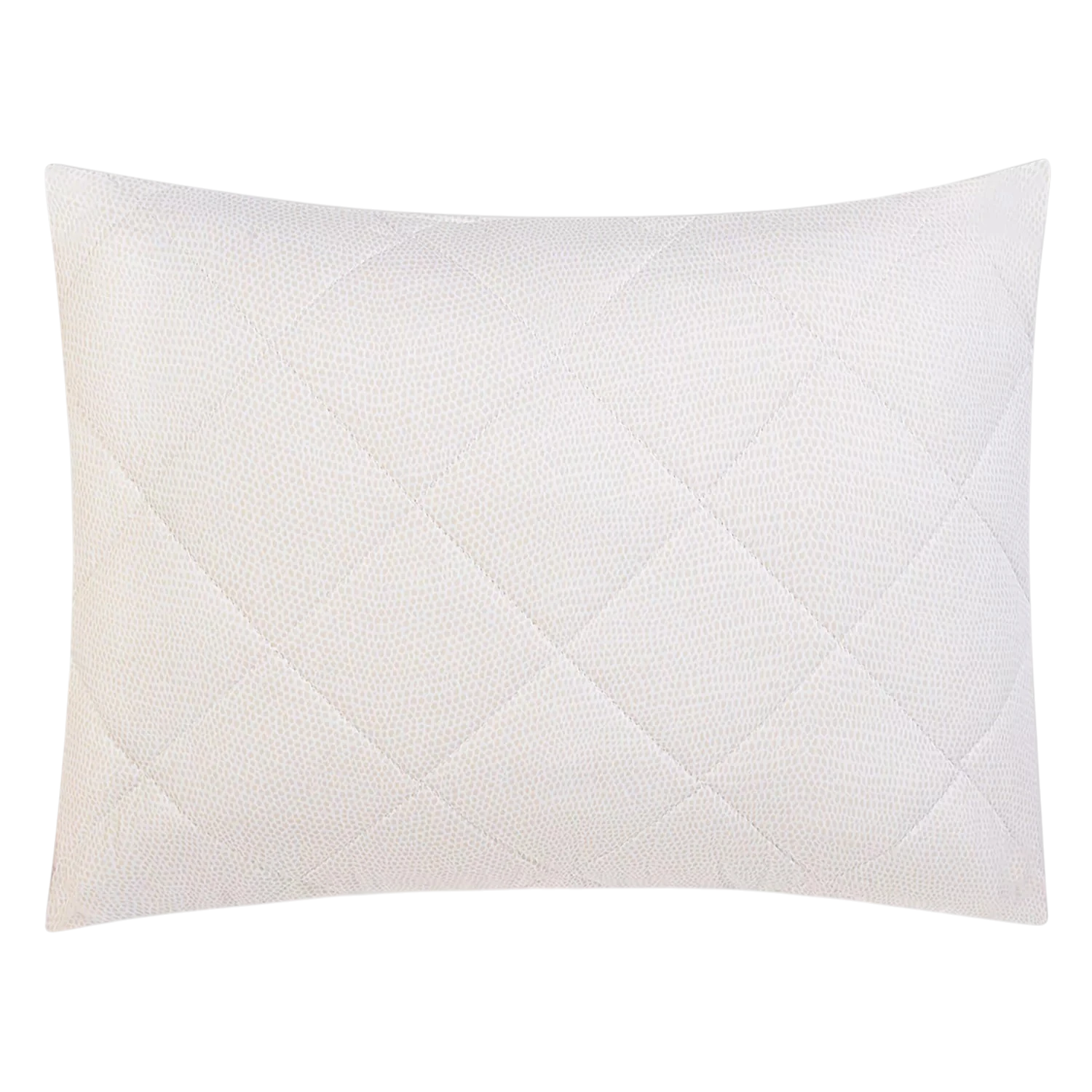 Jasper Quilted Boudoir Sham in a warm dune tone with subtle diamond quilting and a finely scaled all-over pattern.