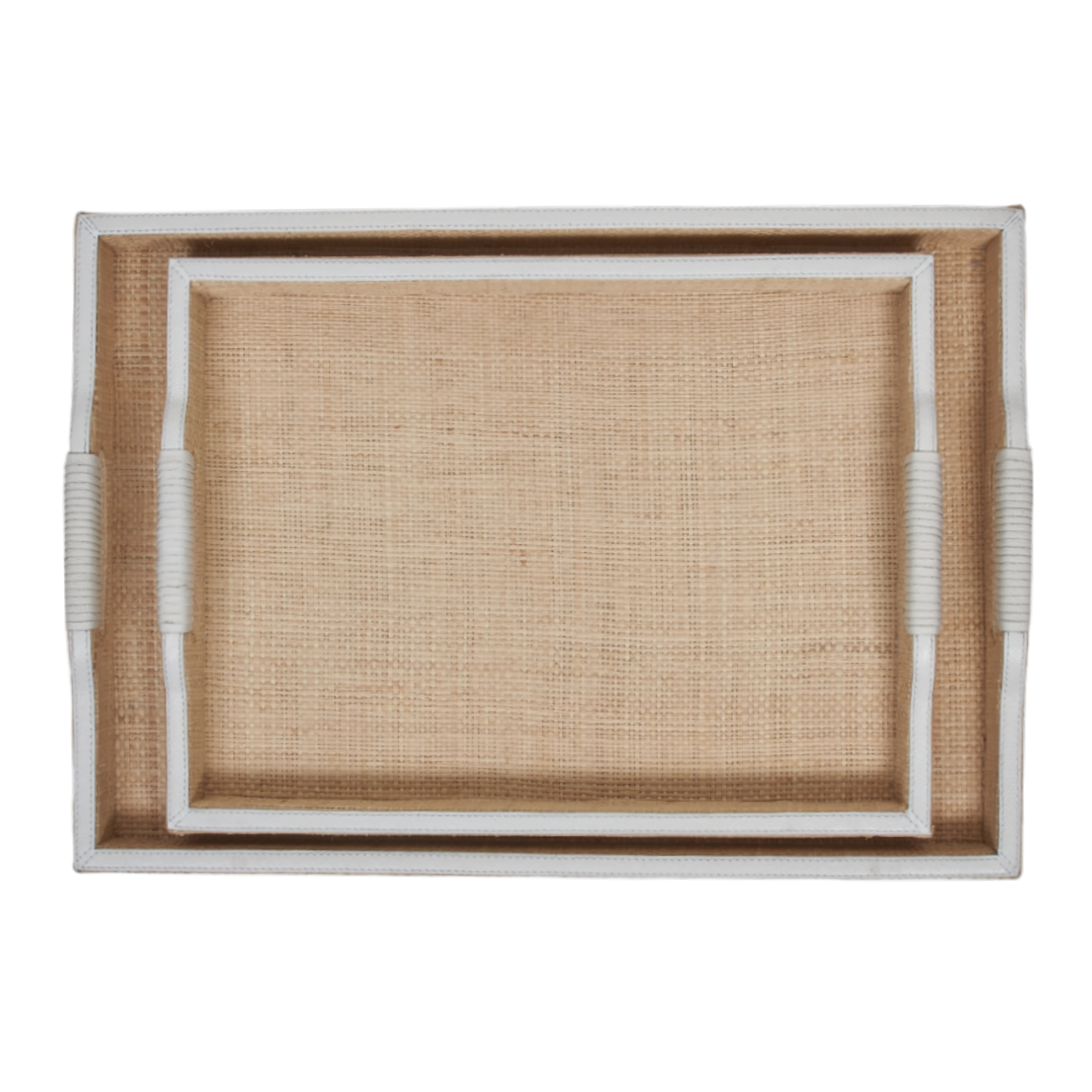 Hammet Raffia Tray Set