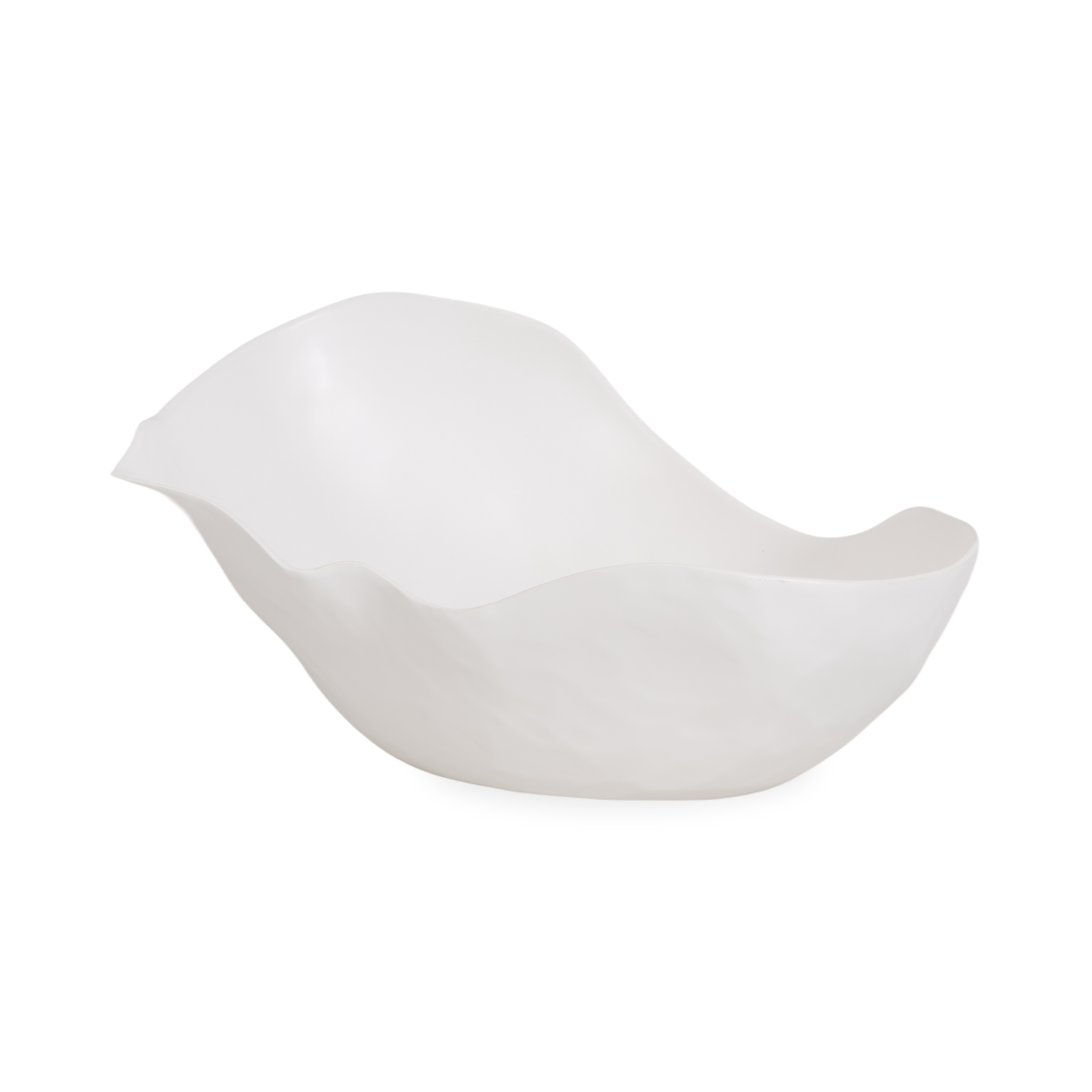 Characterized by its eloquent rim and its asymmetric shape, this Horn Bowl can provide a contemporary flair with its amicable design, subtle textures and its handcrafted Portuguese
