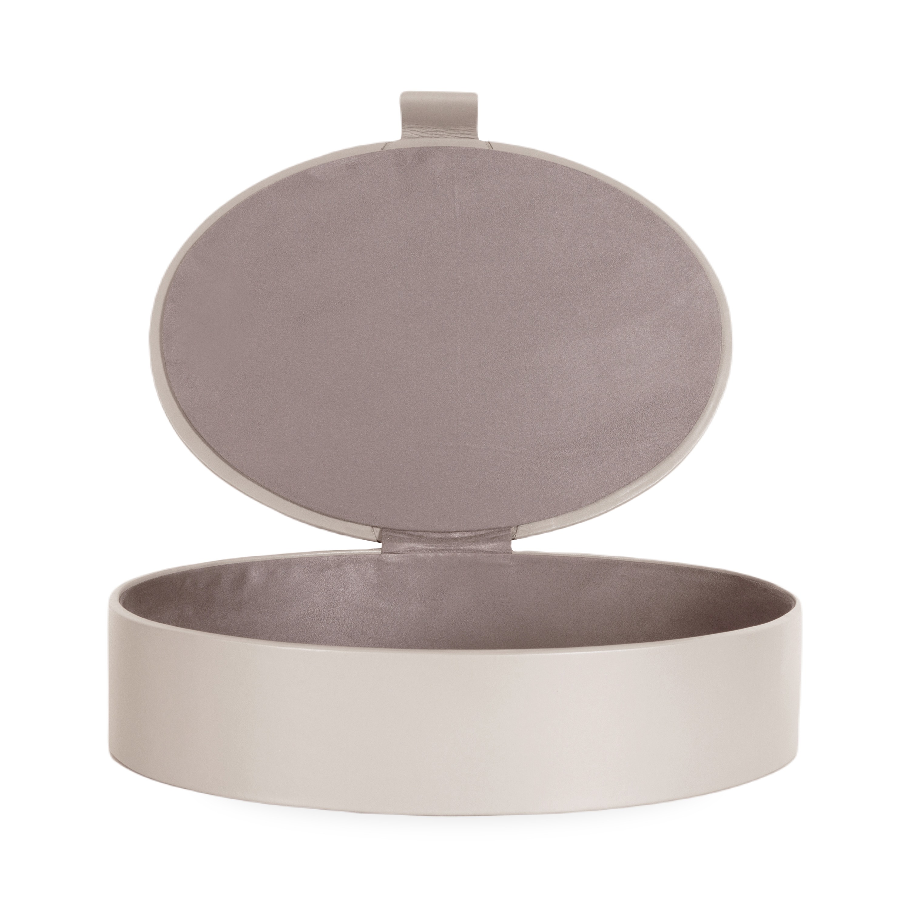 Bring a Barbara Barry classic to your home with the Signature Oval Leather Boxes.