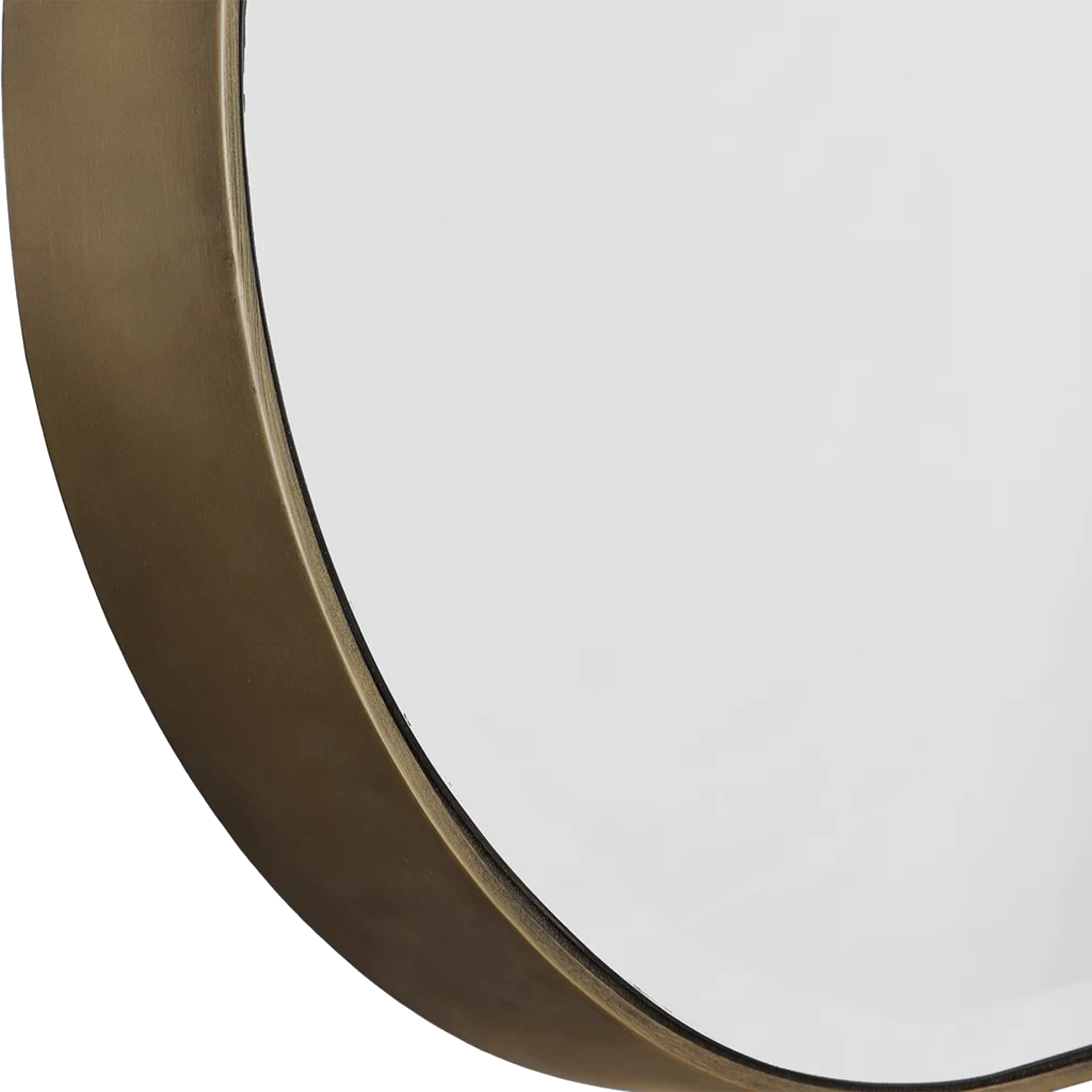 Perfect for any room or hallway, the Villa Oval Mirror is finished with an antiqued gold on a deep iron frame and an one-inch beveled design with a deep edge to accentuate the mirr