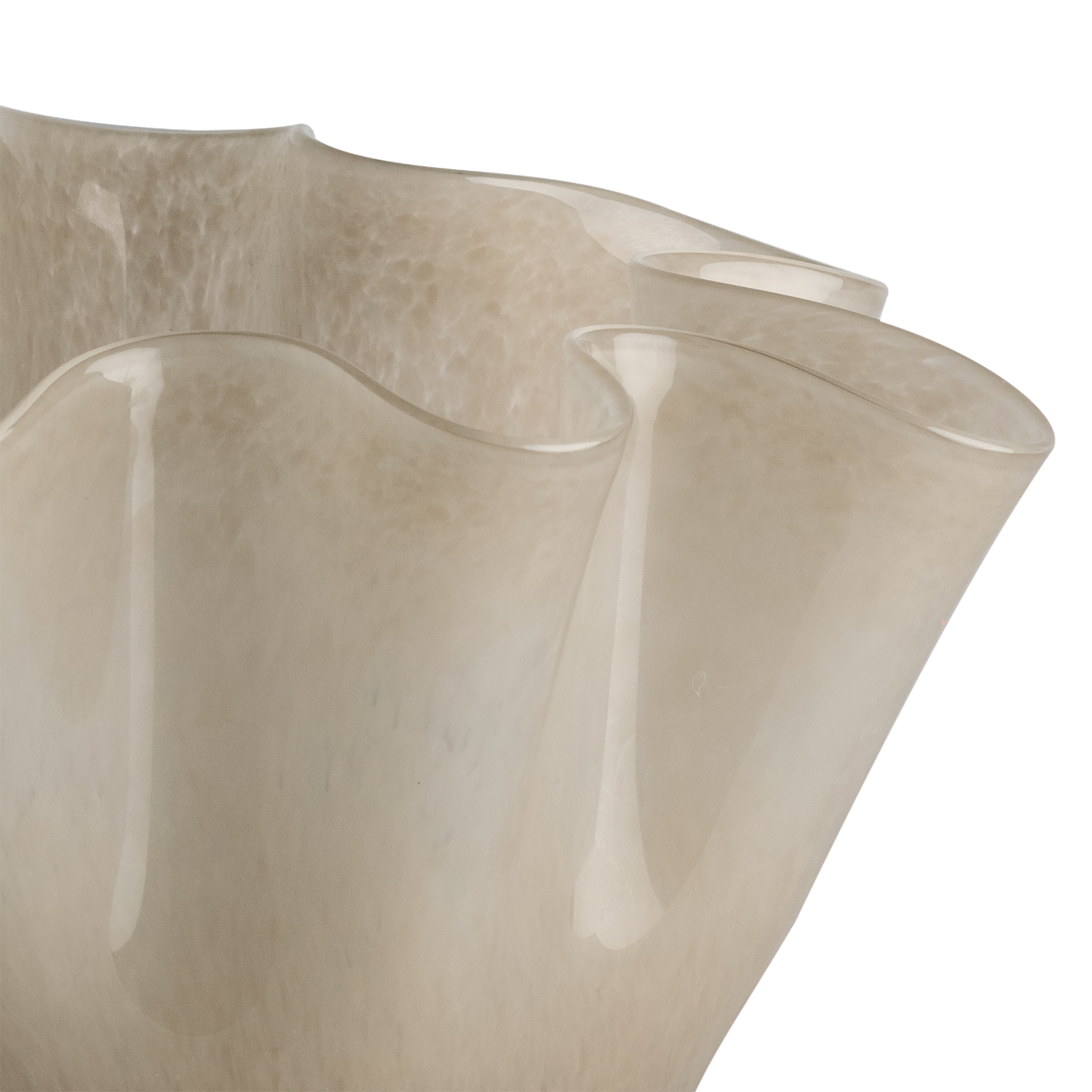 Gloss Glass Fluted Vase