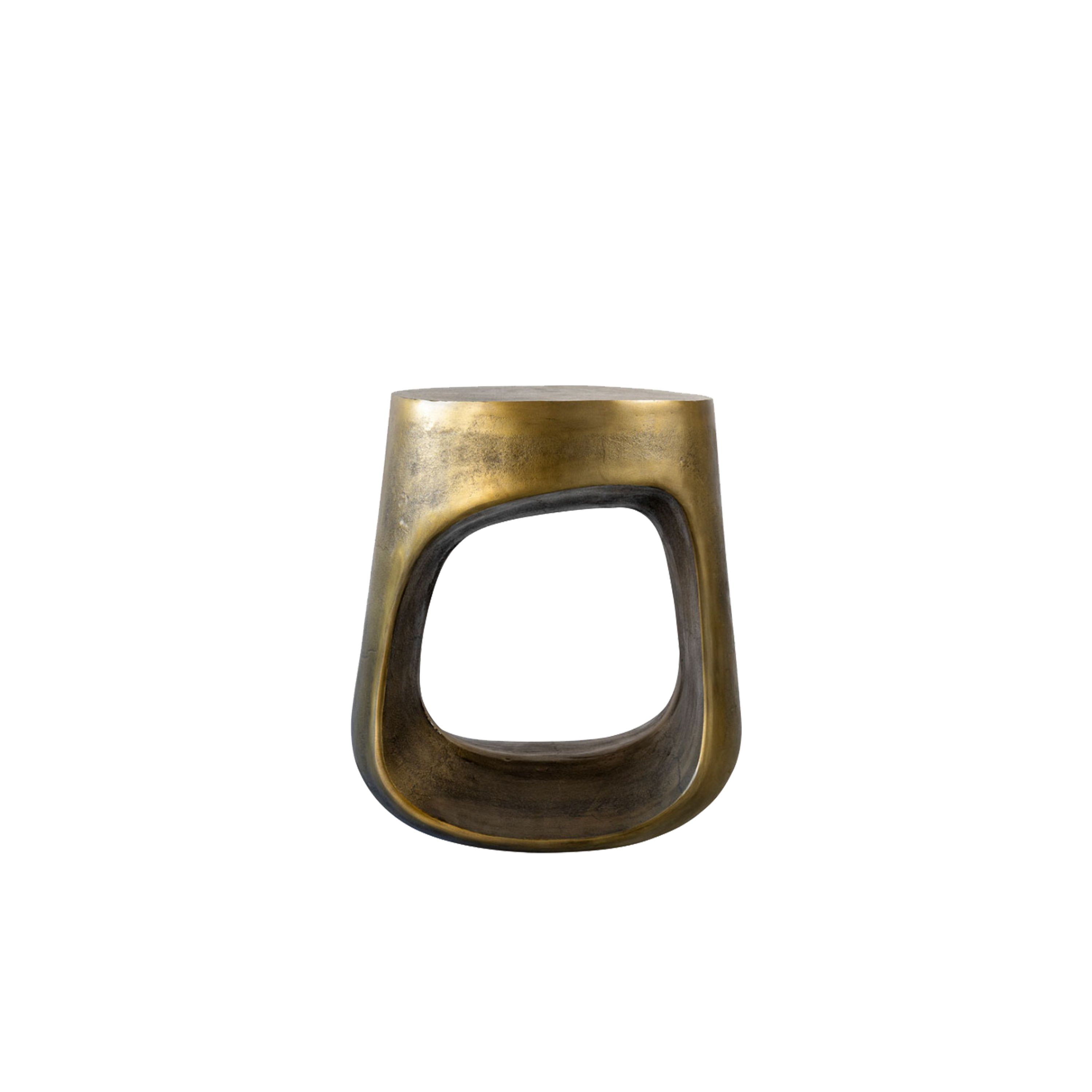 Displaying an artful use of negative space, the Concord Pull Up Table adds a sculptural element to your lounging space.