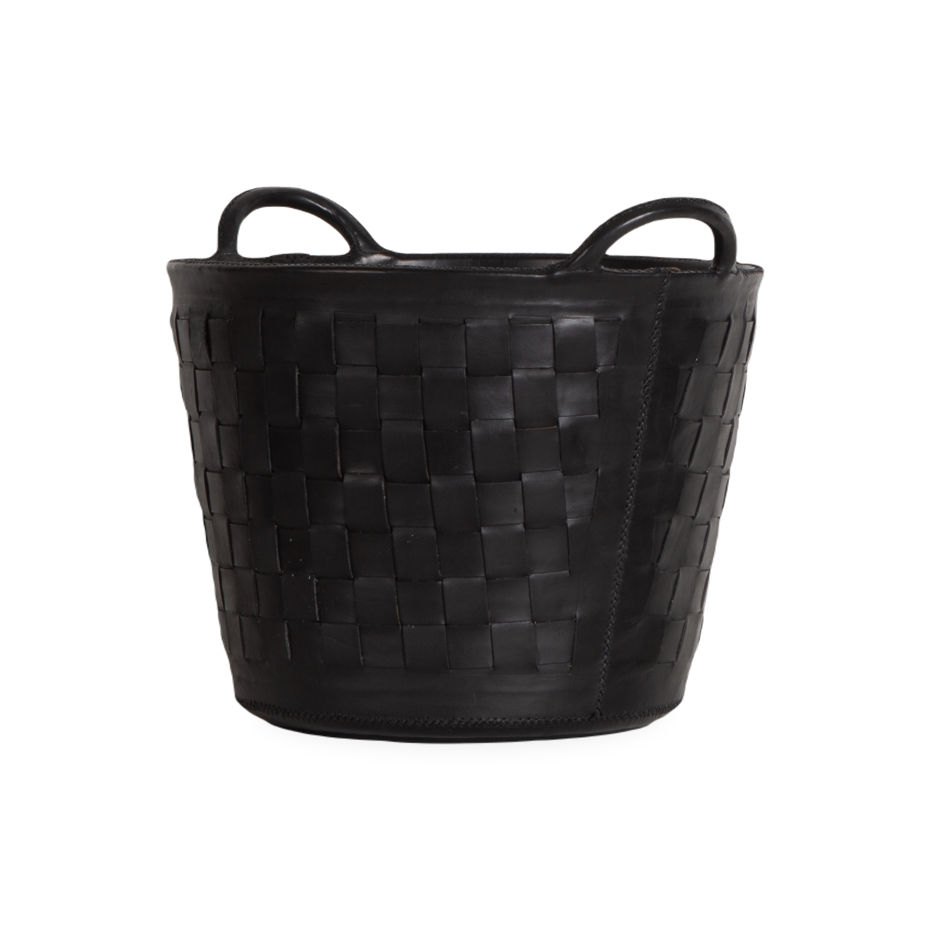 Braided Leather Basket