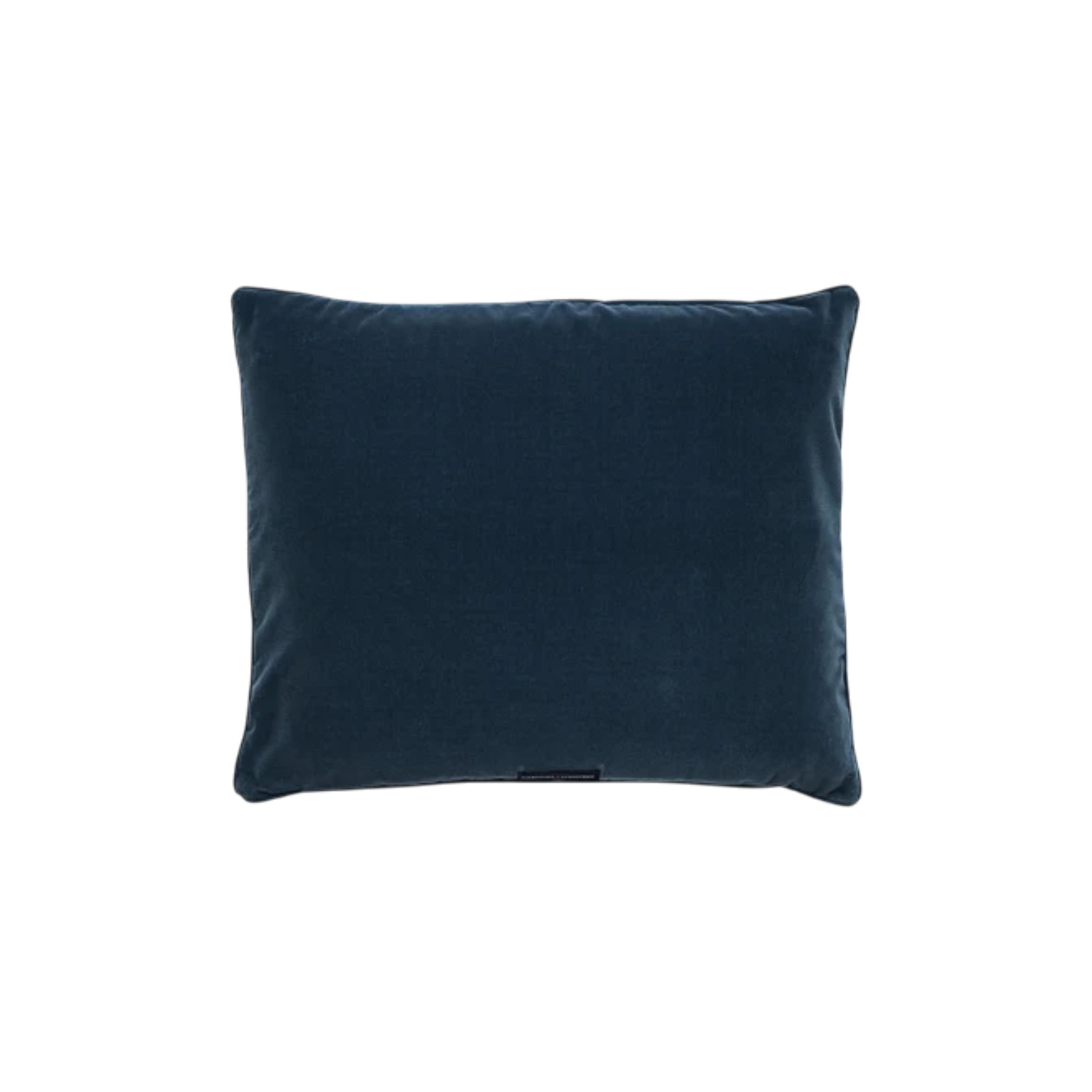 Back view of the Rosie Pillow 20x24 in silver blue, showing a solid tonal fabric with a soft, subtly lustrous finish.