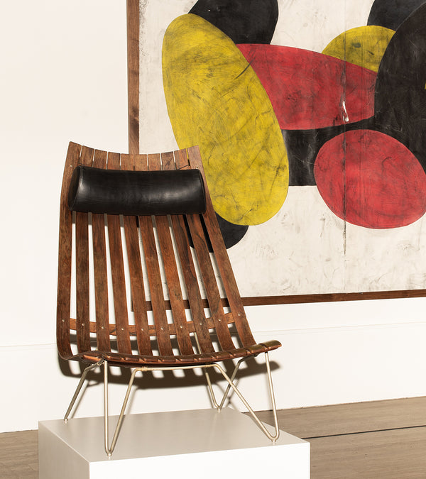TONY LEWIS, WREST, 2020<br>VINTAGE BRATTRUD CHAIR<br>abstracts at home, 2022