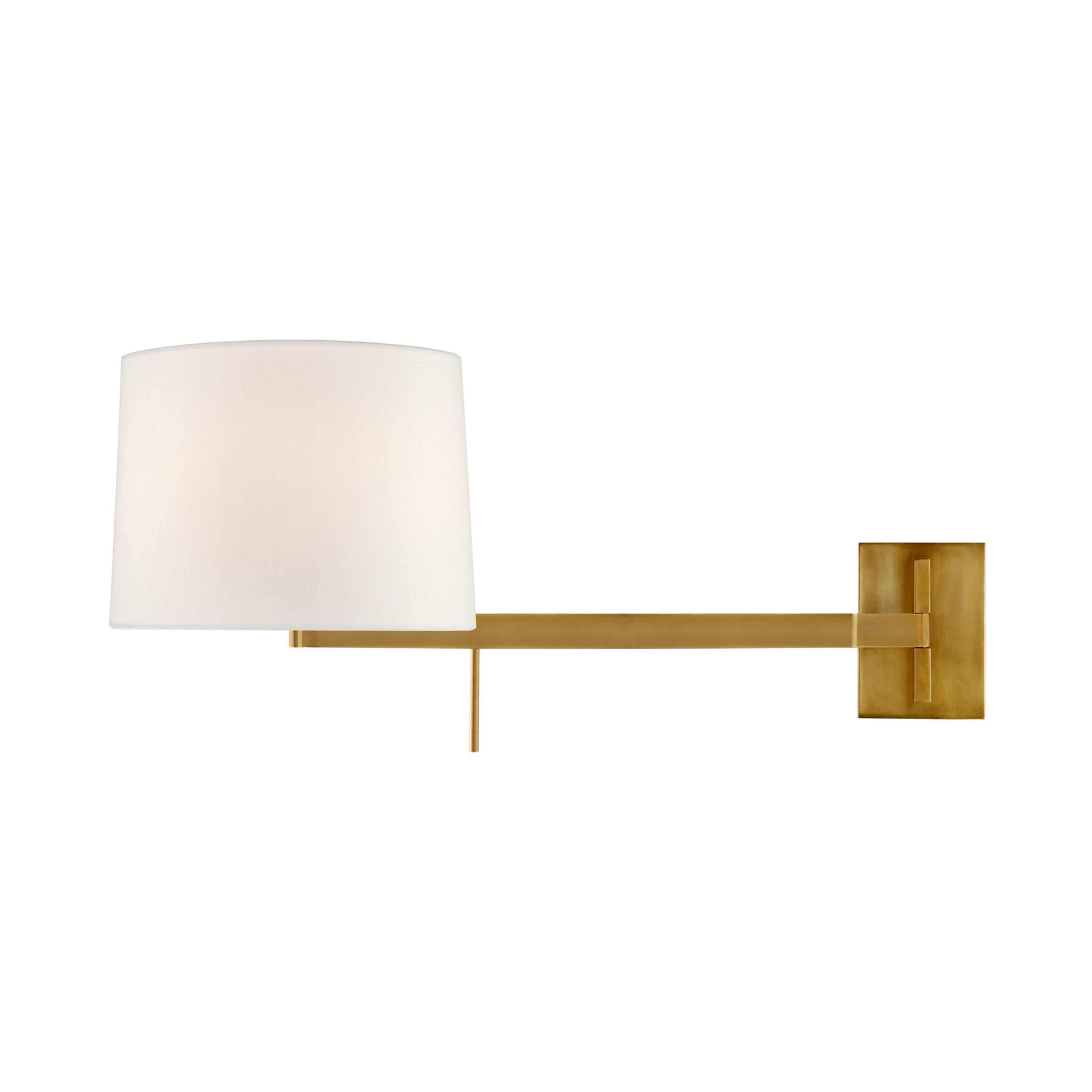 The Sweep Wall Light features a pared down and refined style.