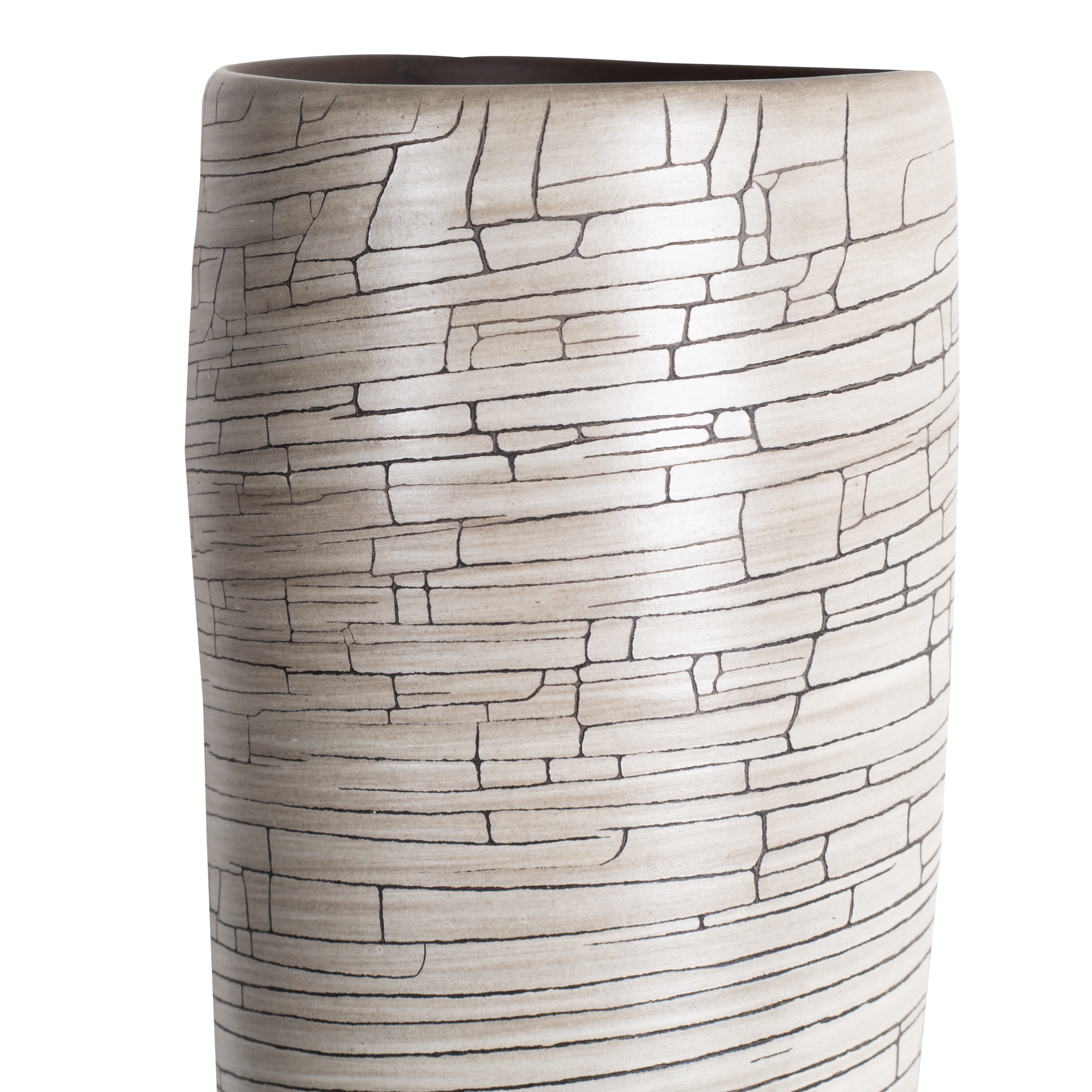 Crackle Flute Vase