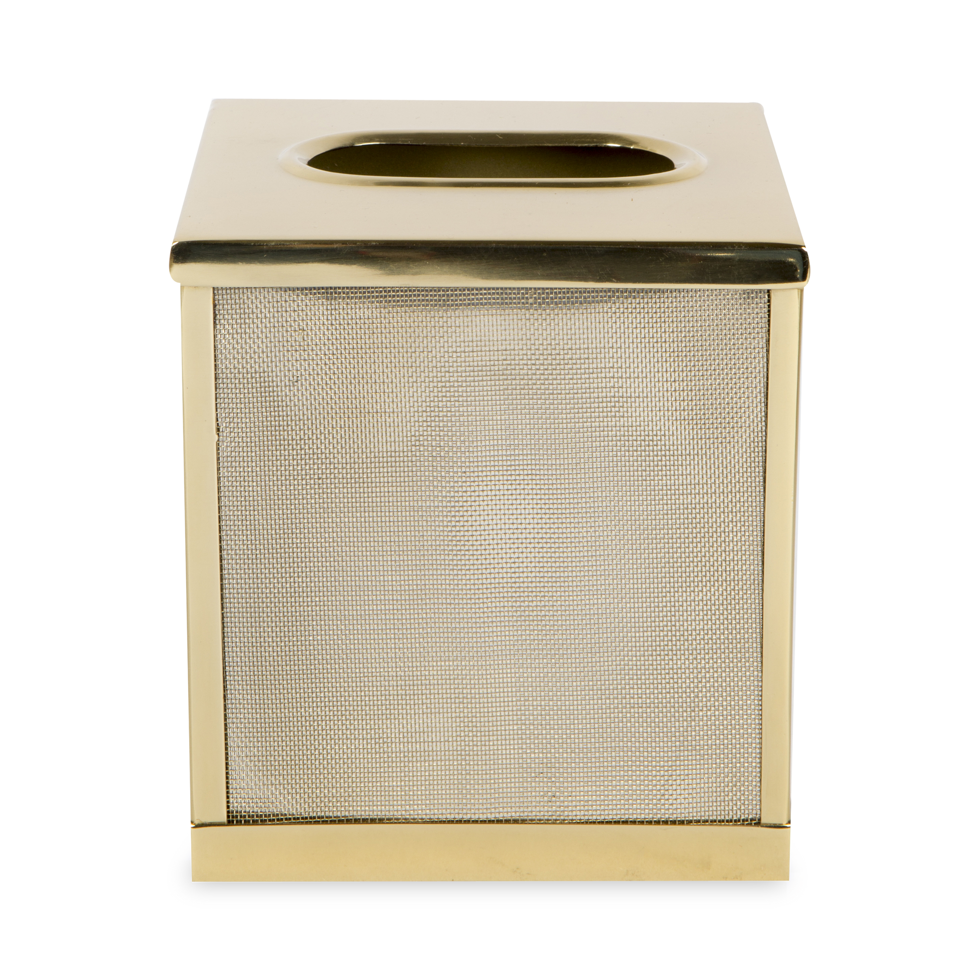 Crafted from steel, our Parker Collection features the elegance of fine metal mesh with a two-tone brass/bronze finish.