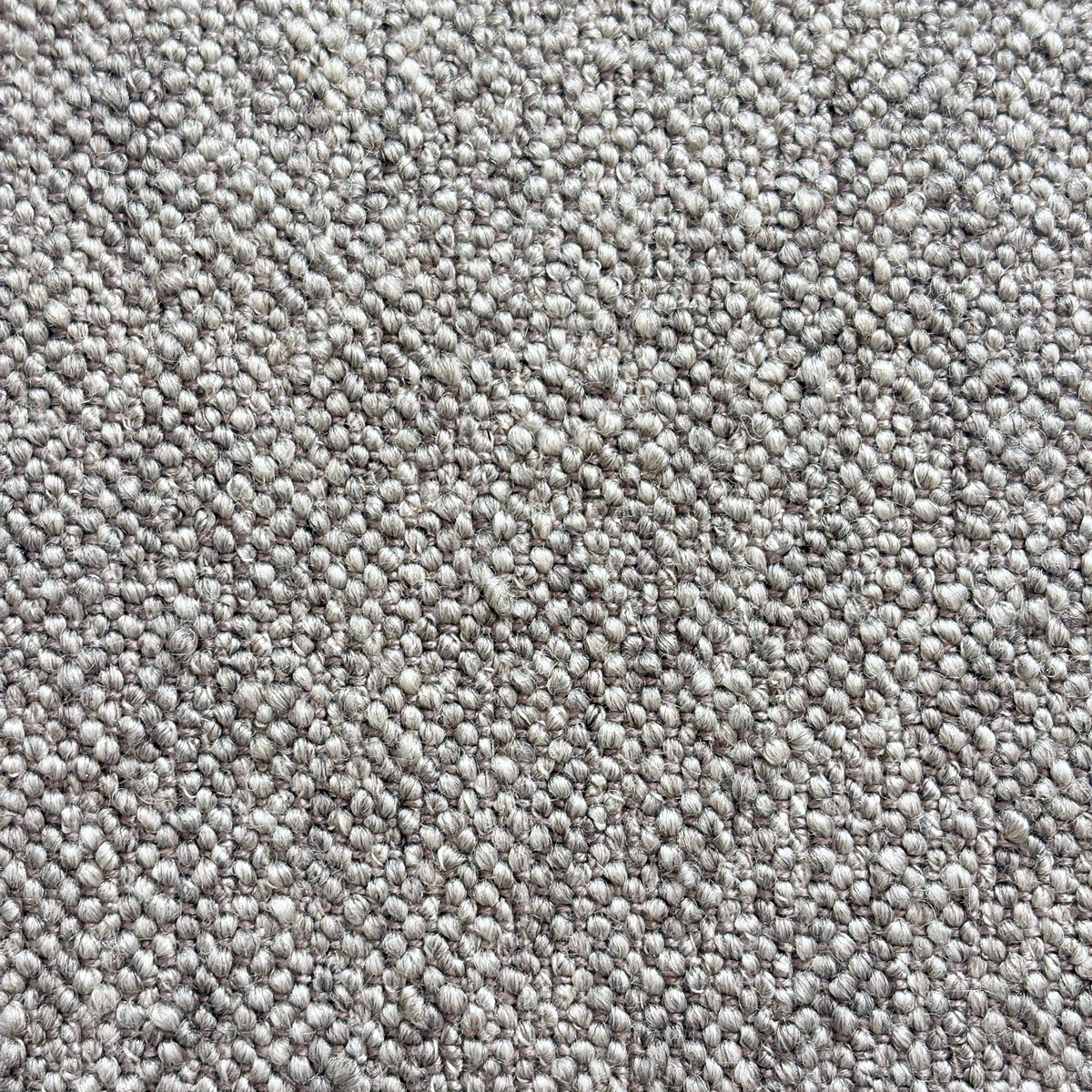 Vetro Bullnose Sectional fabric detail in heathered gray basketweave, highlighting the woven two-tone texture of white and gray yarns.