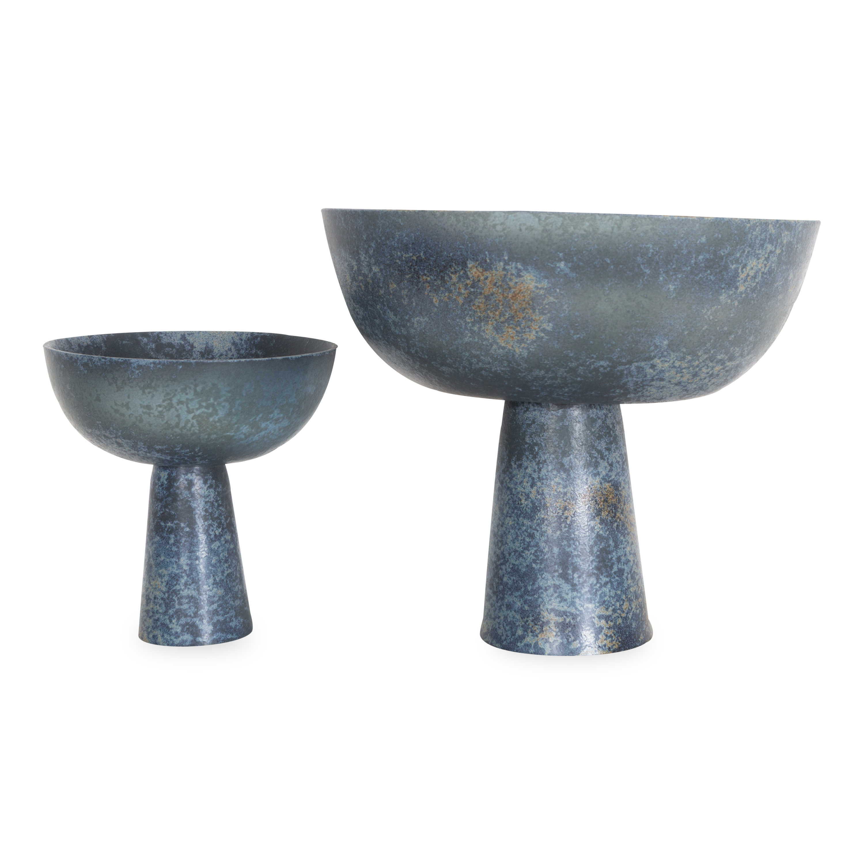 The Terra Bowl flaunts a unique position of resting on its stand, determined by its position in the kiln during the firing.