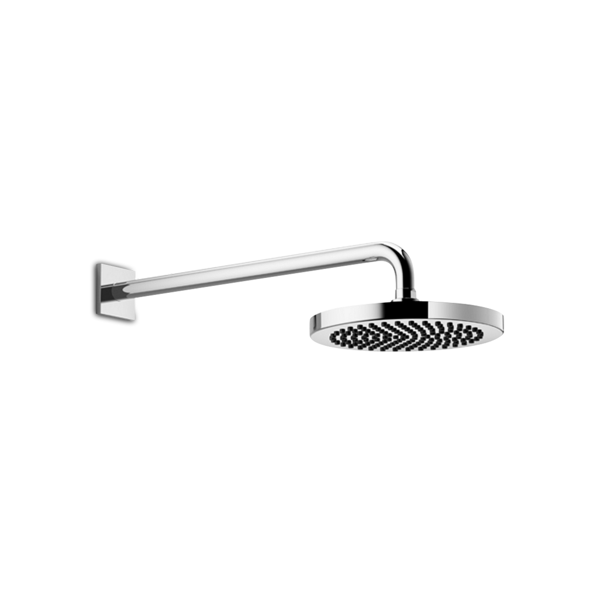 A contemporary and modern rain showerhead.