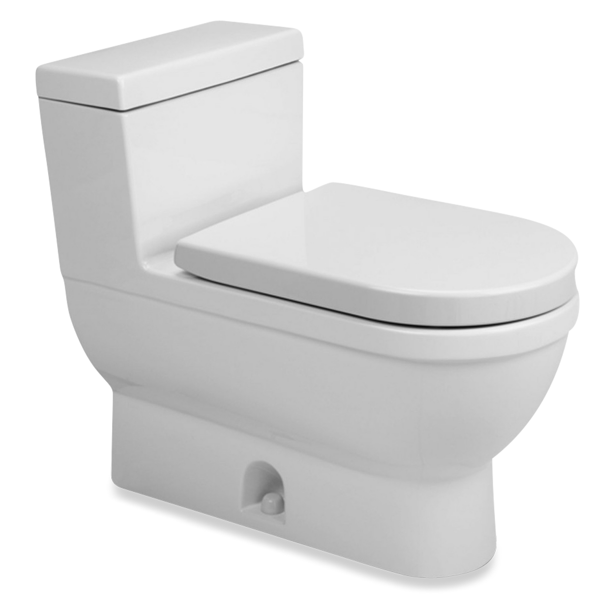 A modern style one-piece toilet.