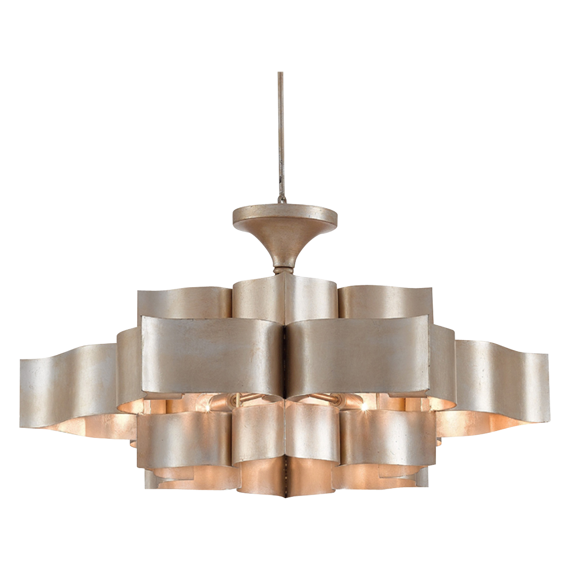 The Lotus Blossom chandelier highlights stunning workmanship in its design.