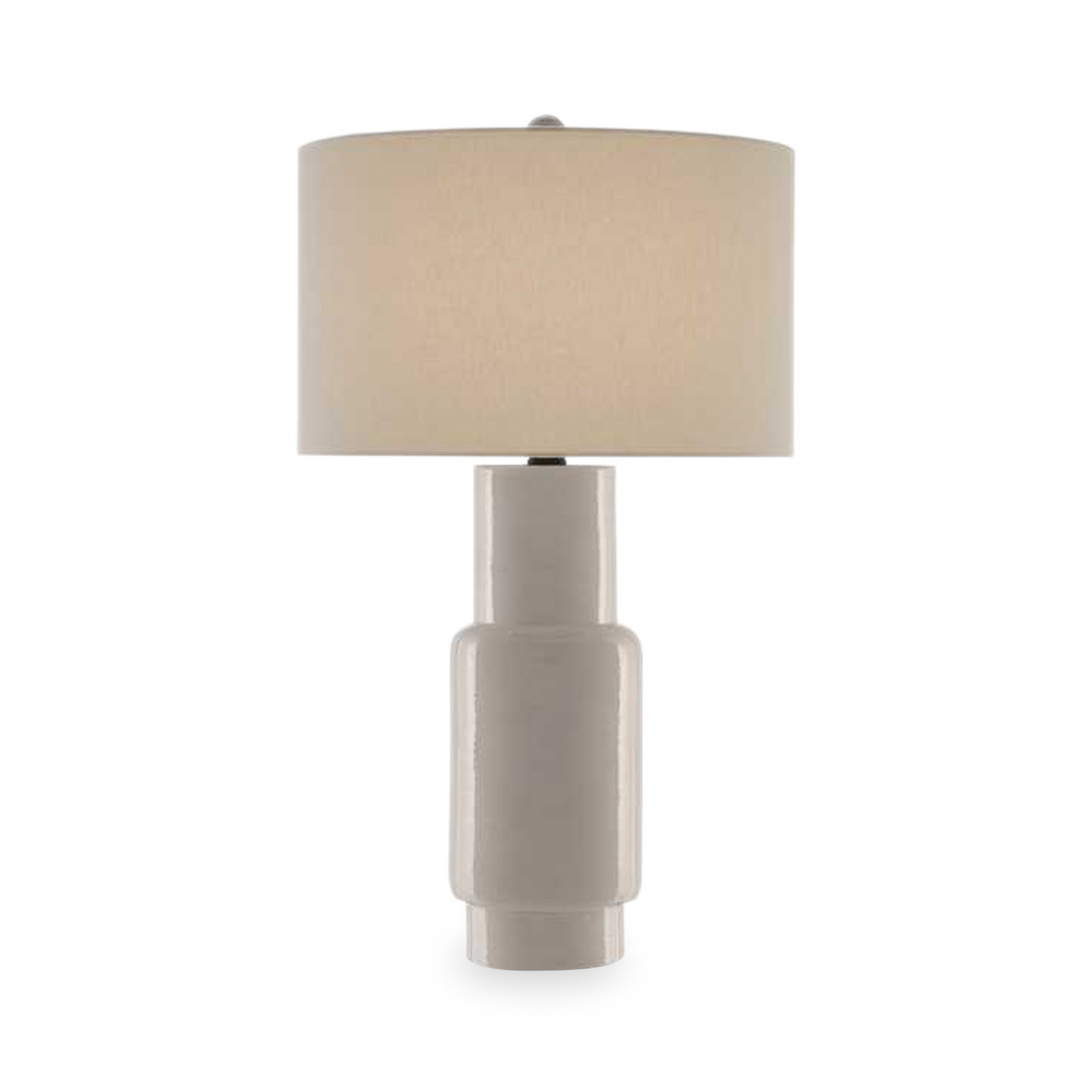 The white Janeen table lamp is a throwback to the 1960s when design was groovy and our cultural mores were tripping the light fantastic! The terracotta lamp, which stands 31 inches