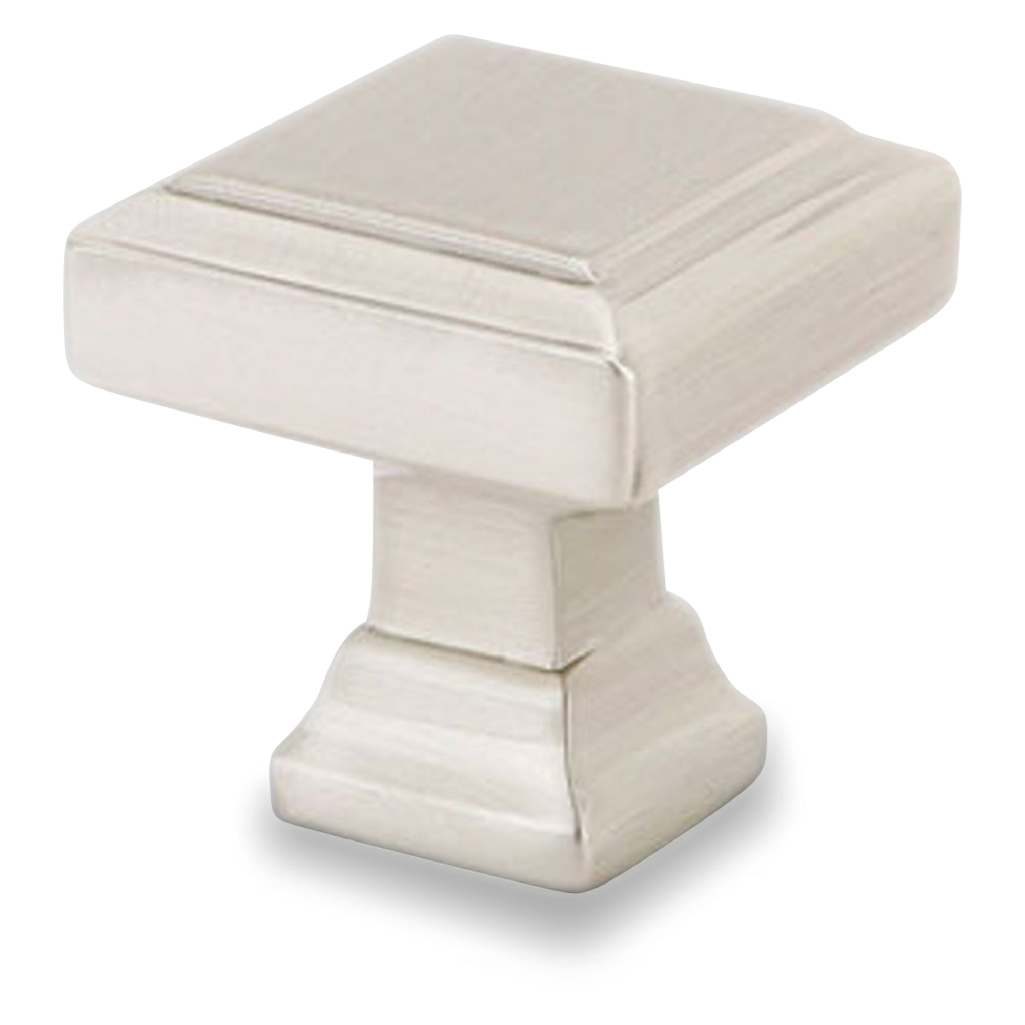 A sophisticated and traditional square knob with geometric details.