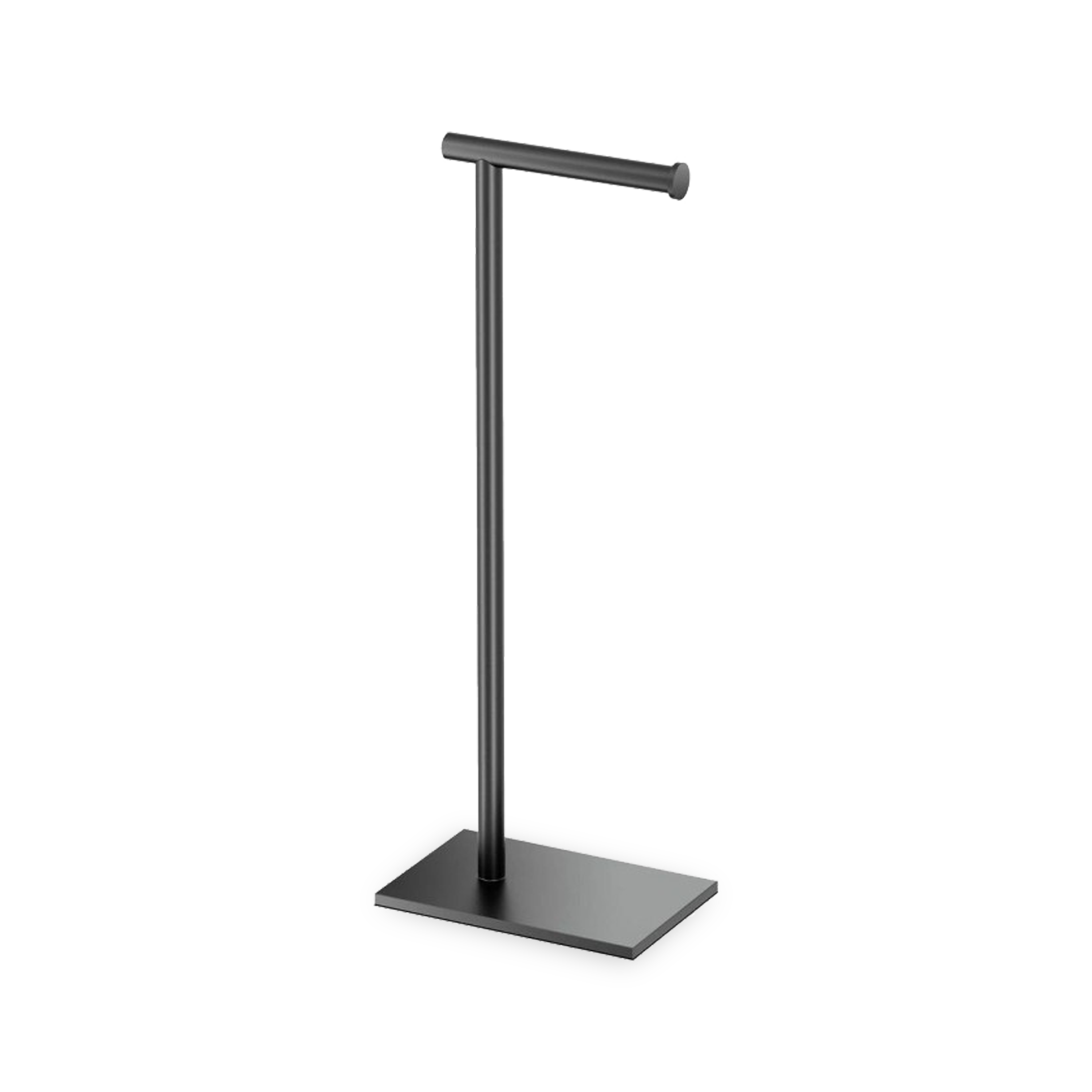 This Toilet Paper Stand in Black is the perfect addition to your bathroom décor.