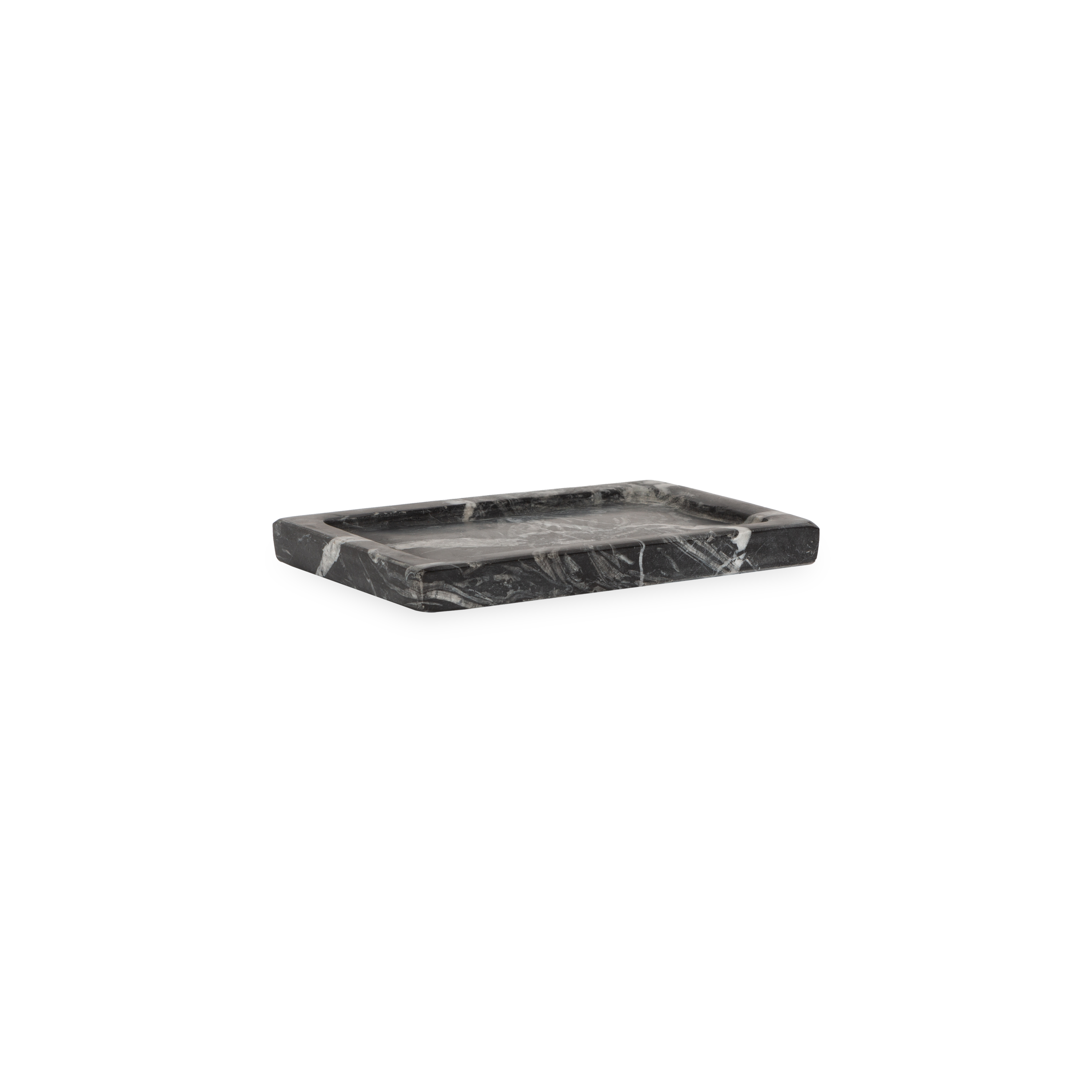 Beautifully handcrafted by skilled artisans, the Marble Collection accessories are made from black marble with natural white veins.