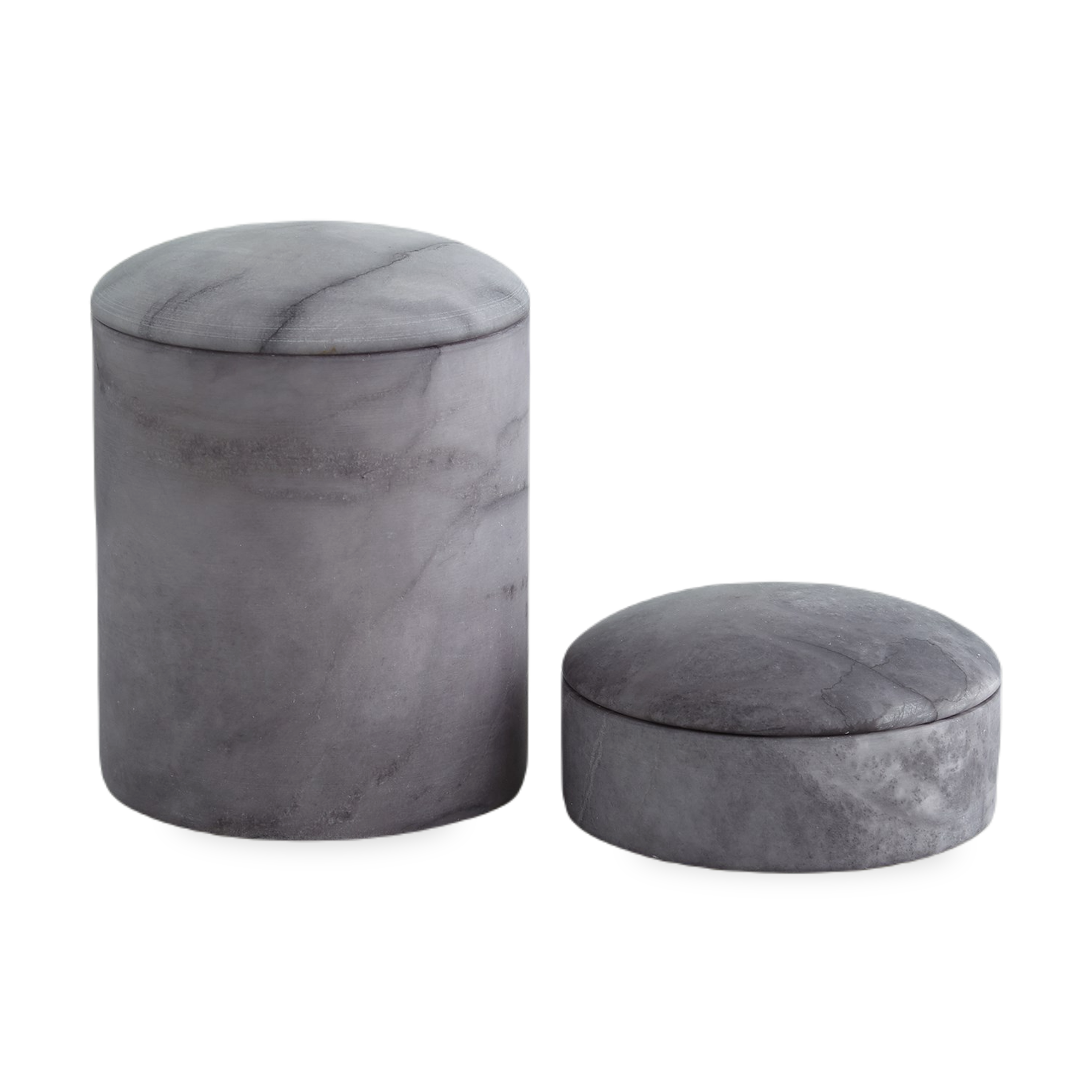 Perfect for a vanity or desk, the Gala Canister is made from natural alabaster with a smooth domed top for a softer statement.