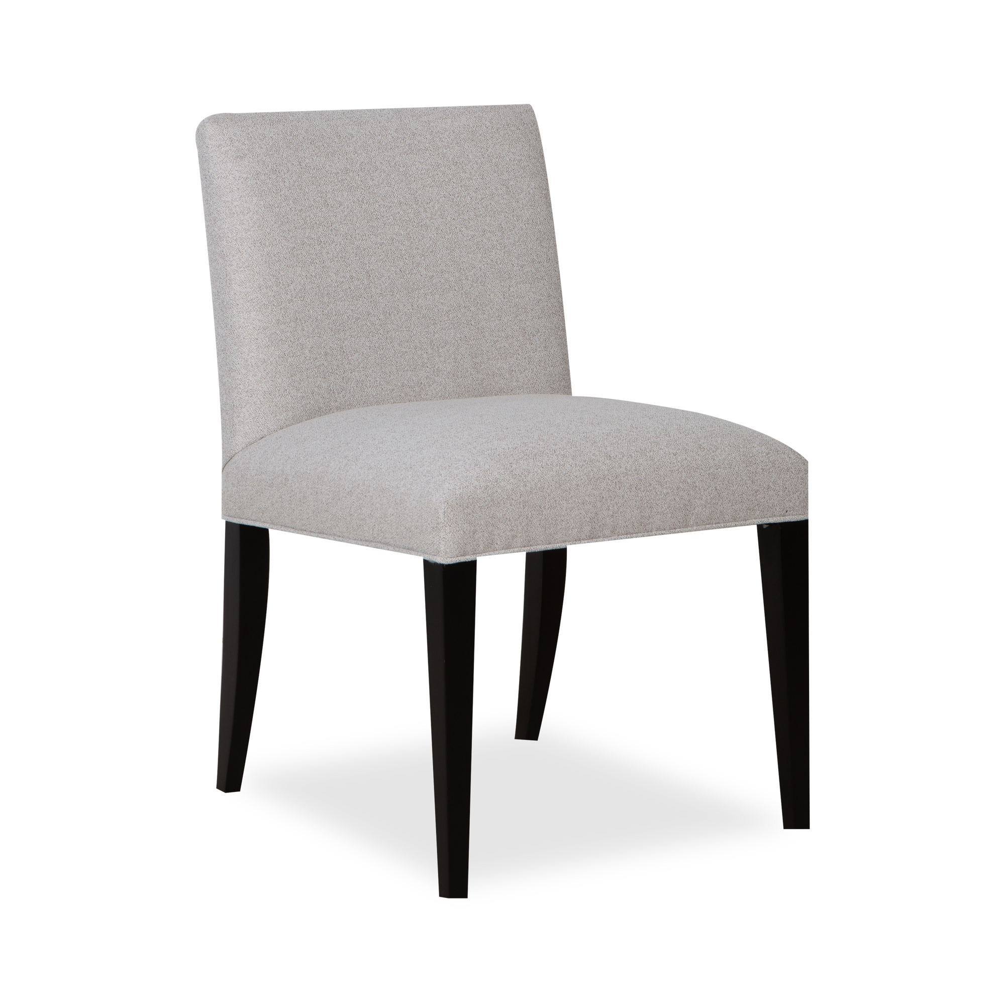 A simple and minimal form combines with modern ivory-coloured upholstery in this essential modern dining chair.