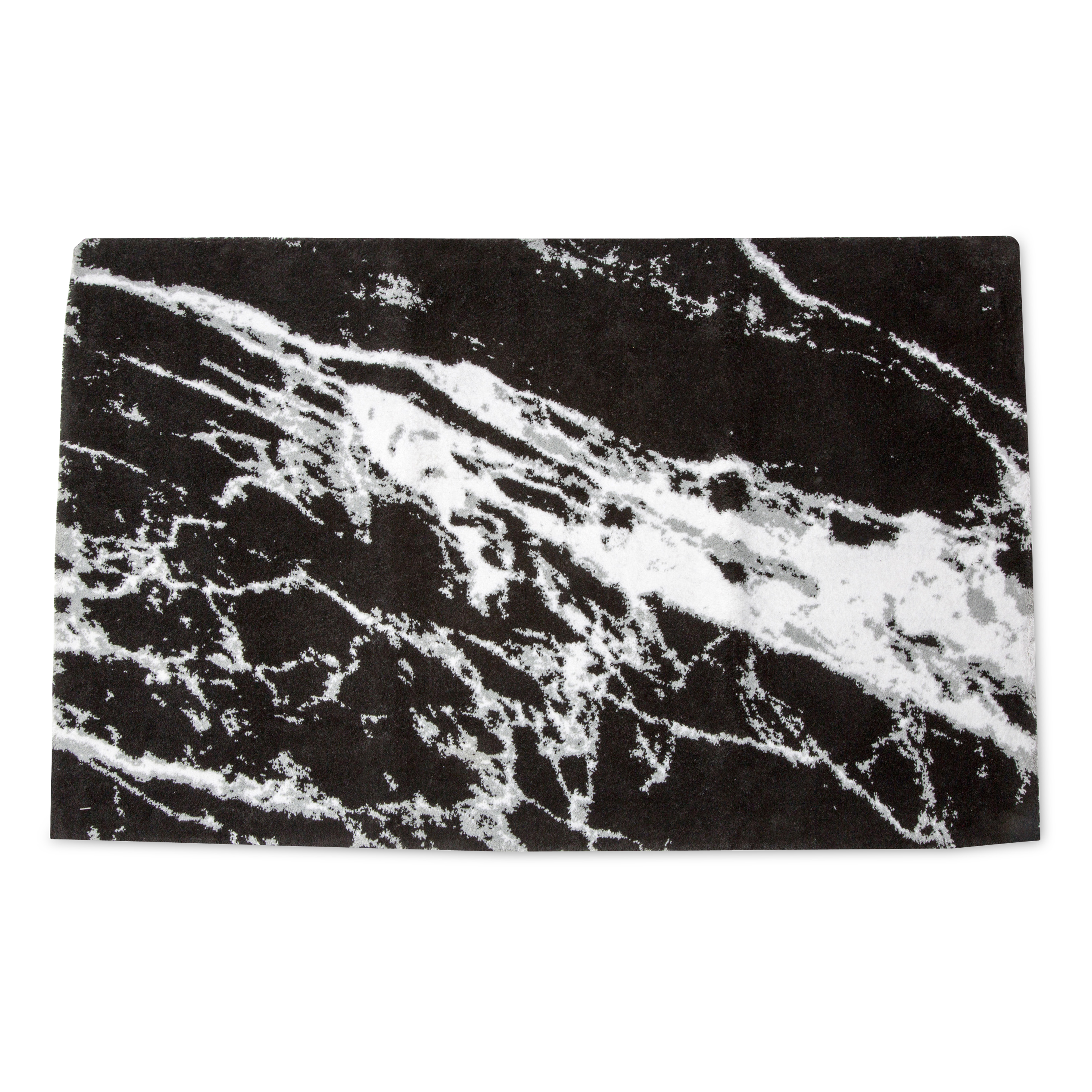 This 100% cotton bath rug has a marble motif design for a little bit of extra texture and comfort underfoot.