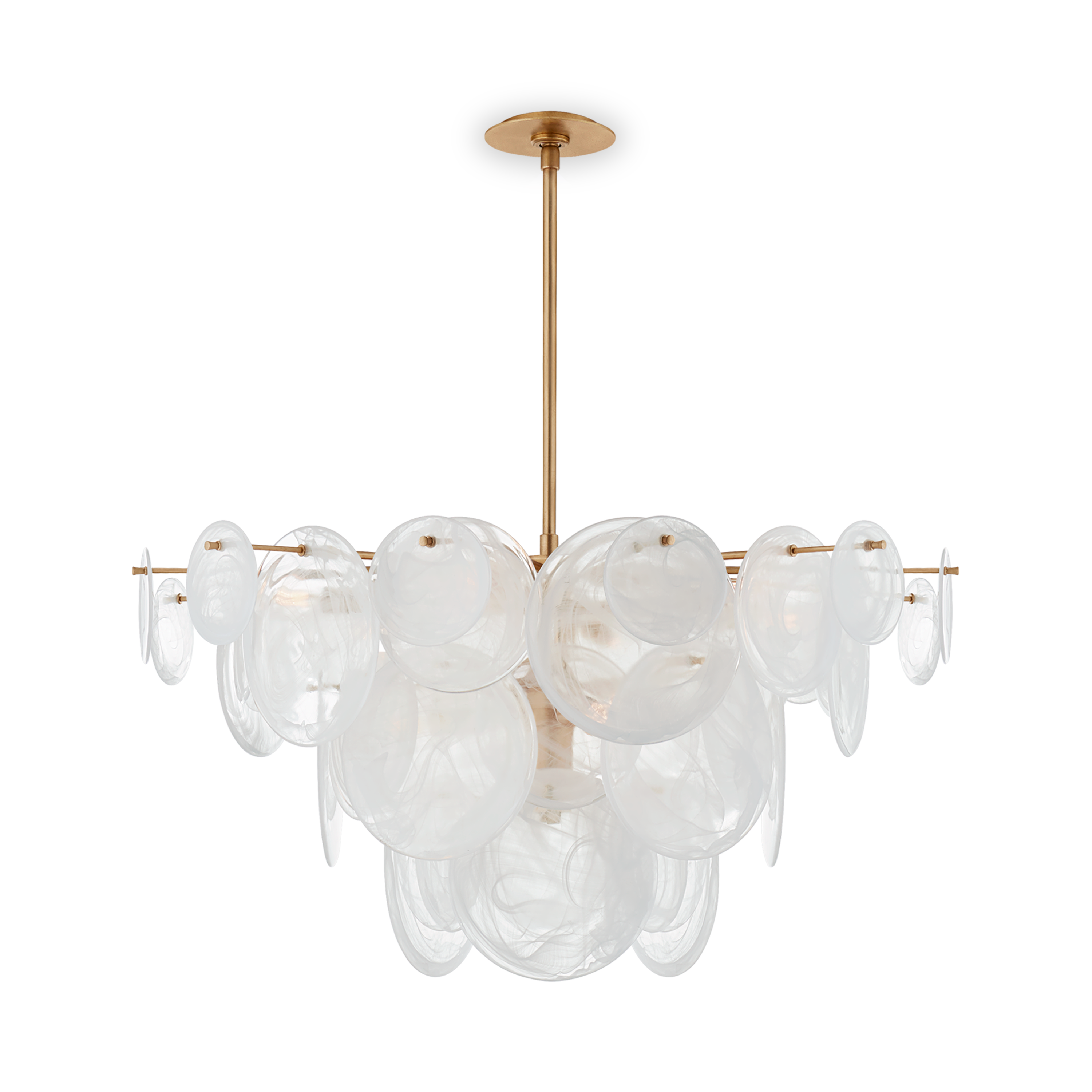 The Loire Medium Chandelier is inspired by old world glamour and European midcentury design.