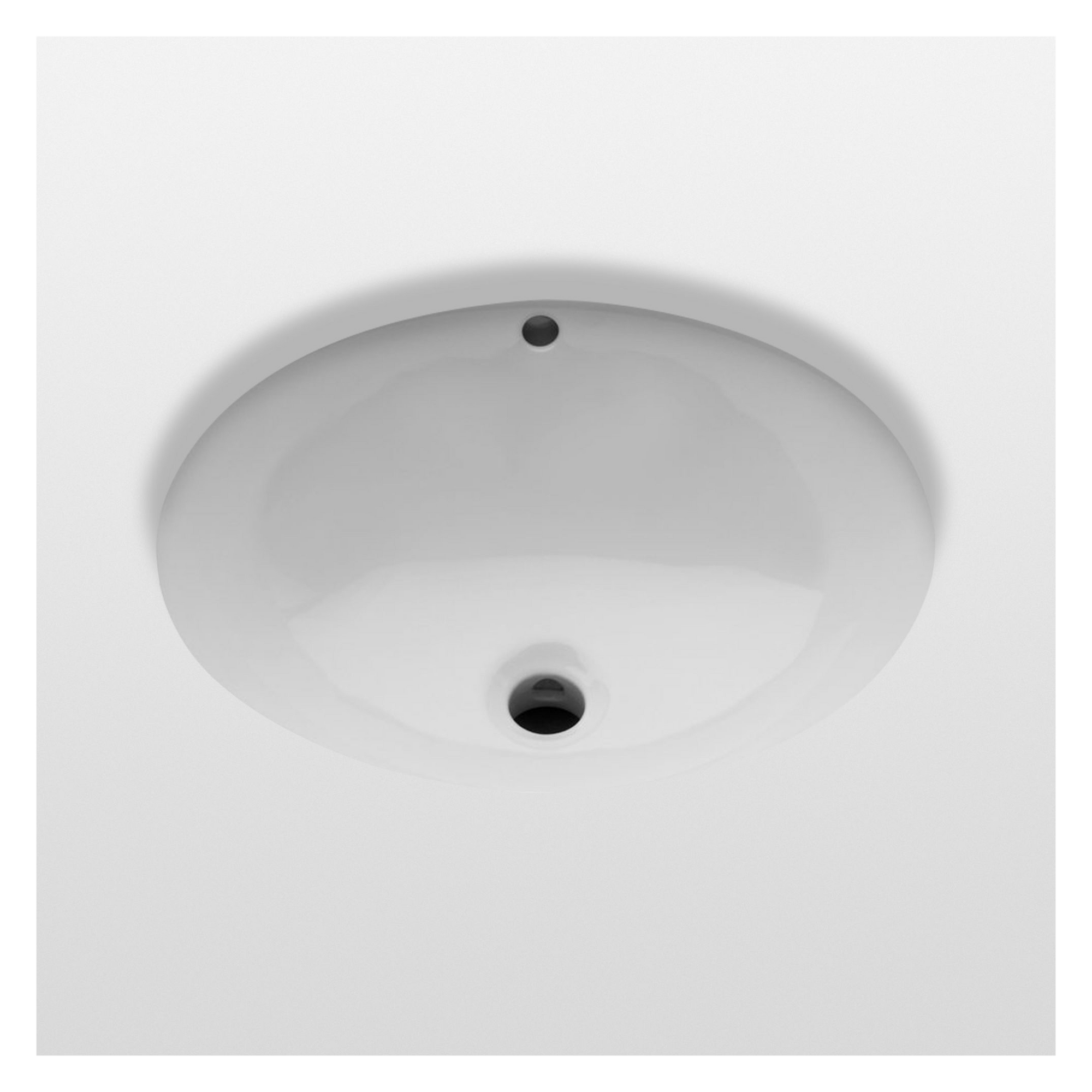 A clean and simple oval basin with overflow.