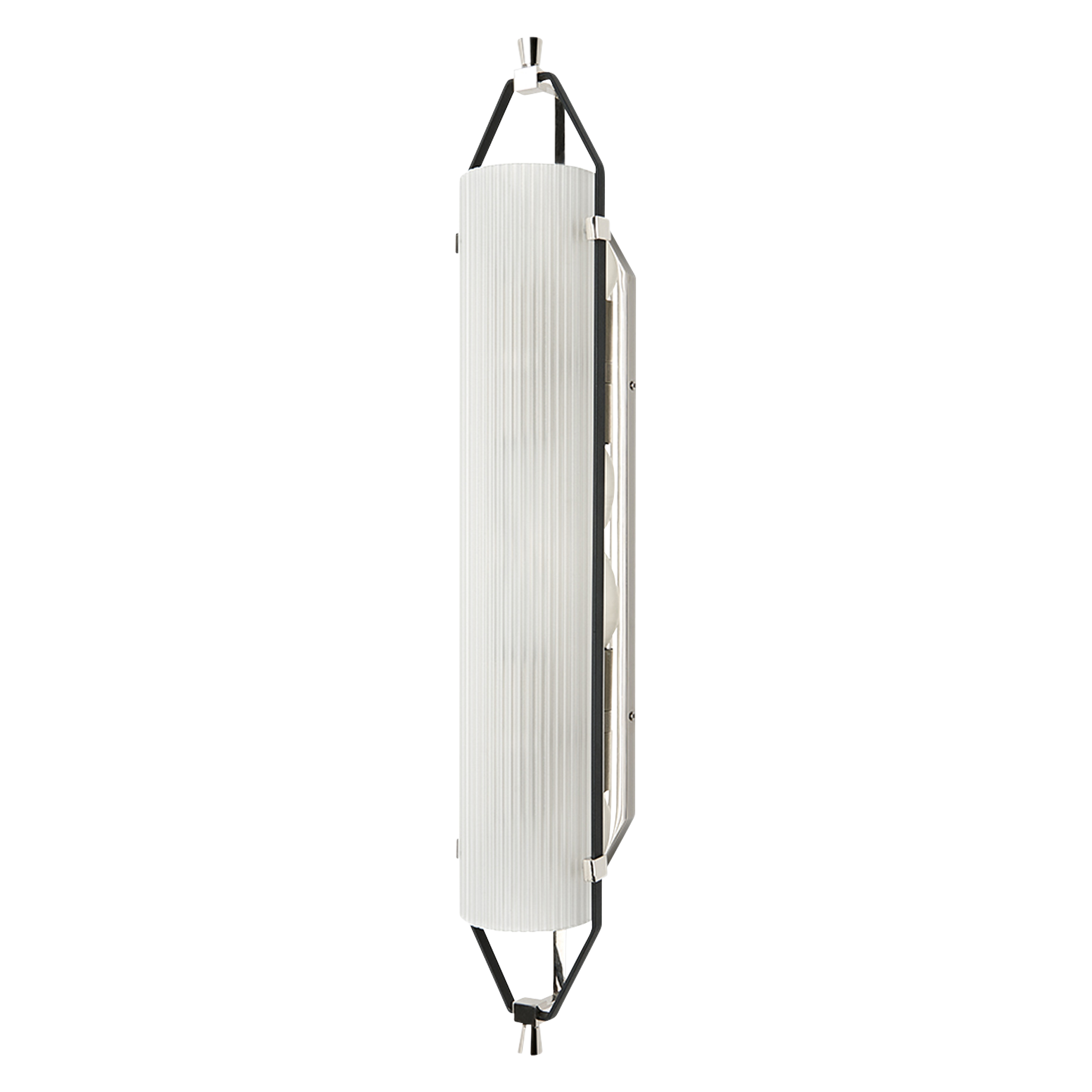 The Waterworks Addair Large Wall Light is defined by geometric forms and mixed materials.