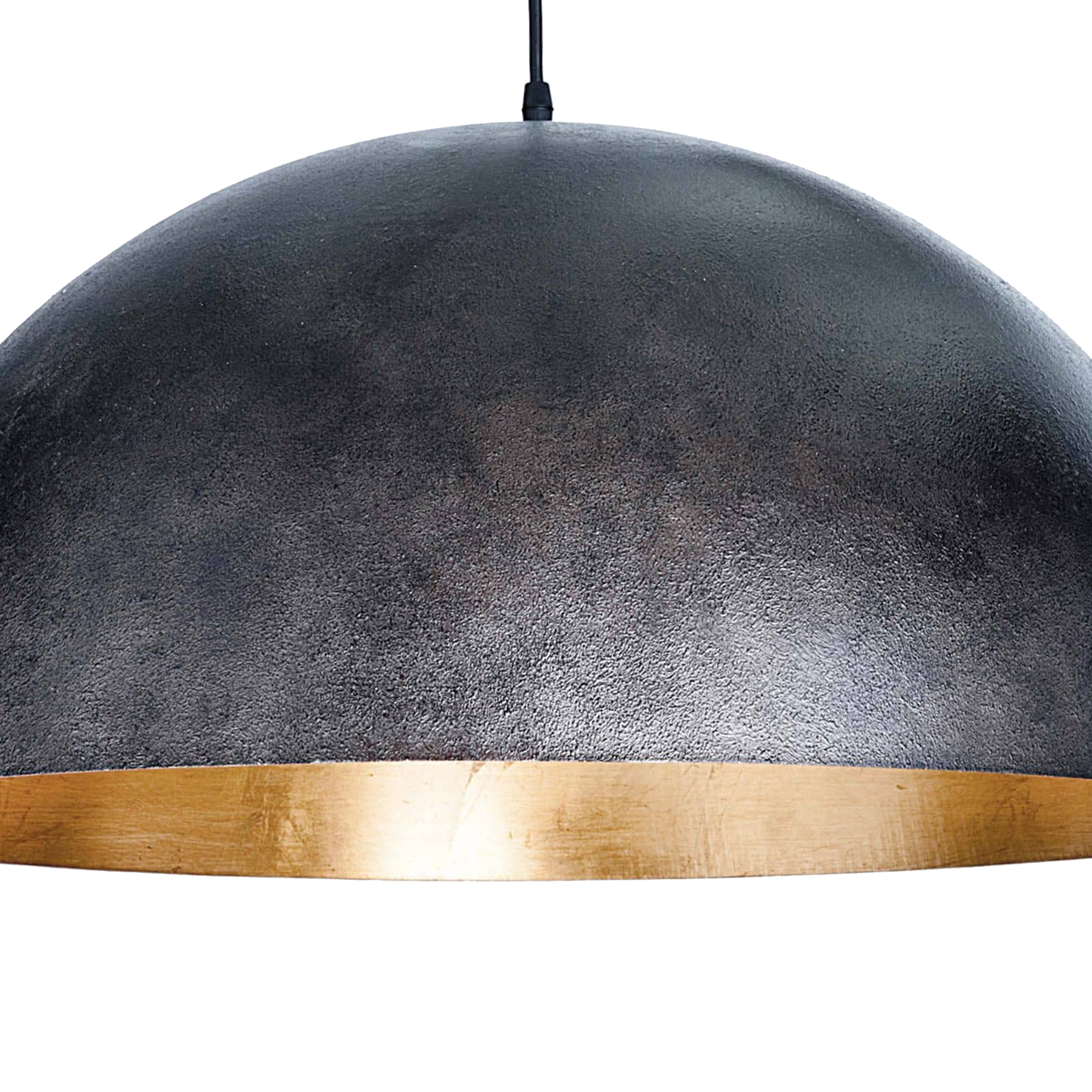 A simple dome shade brings sleek minimalism to the mix.
