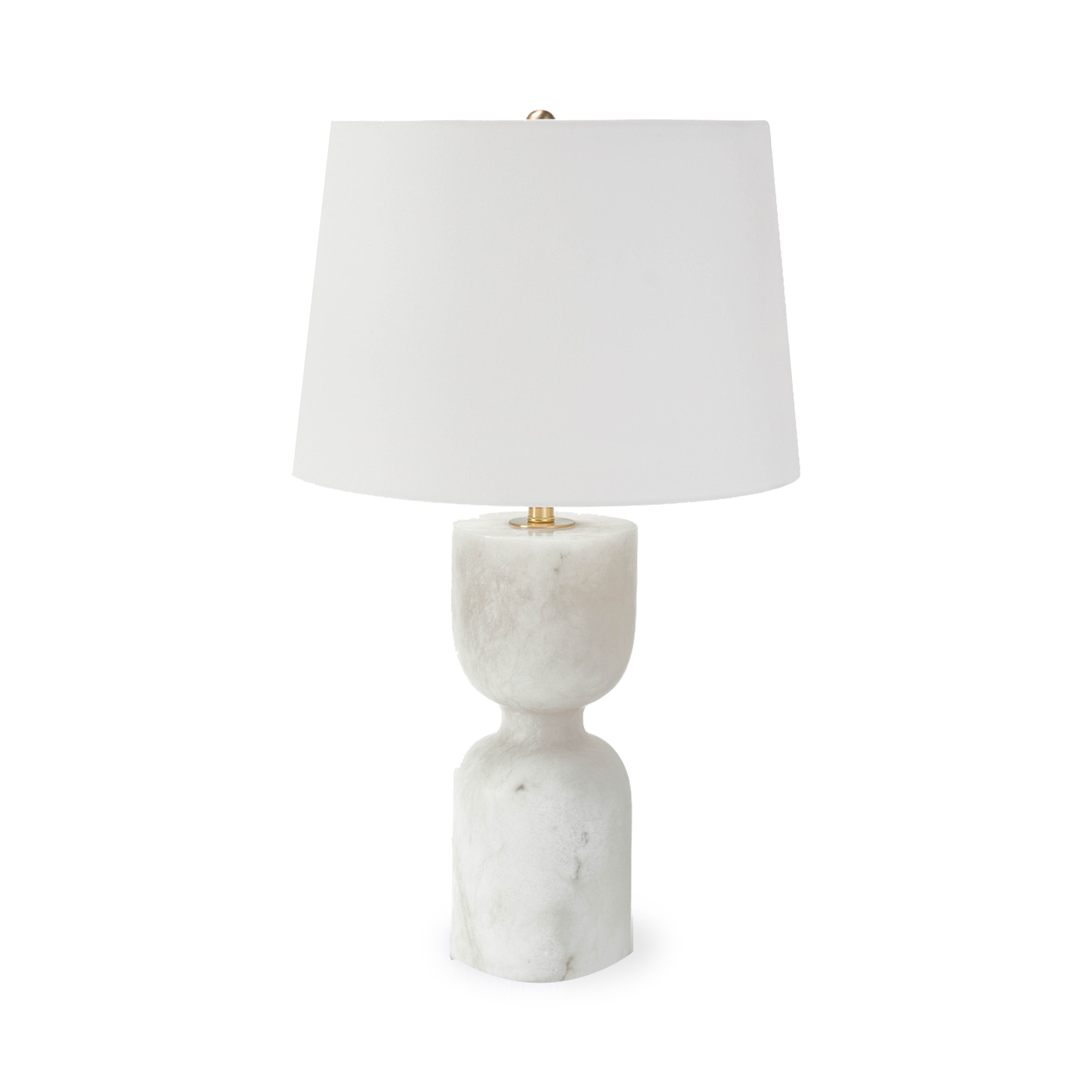 Our Darla Alabaster lamp is shapely yet stately, carved from a solid piece of the stone.