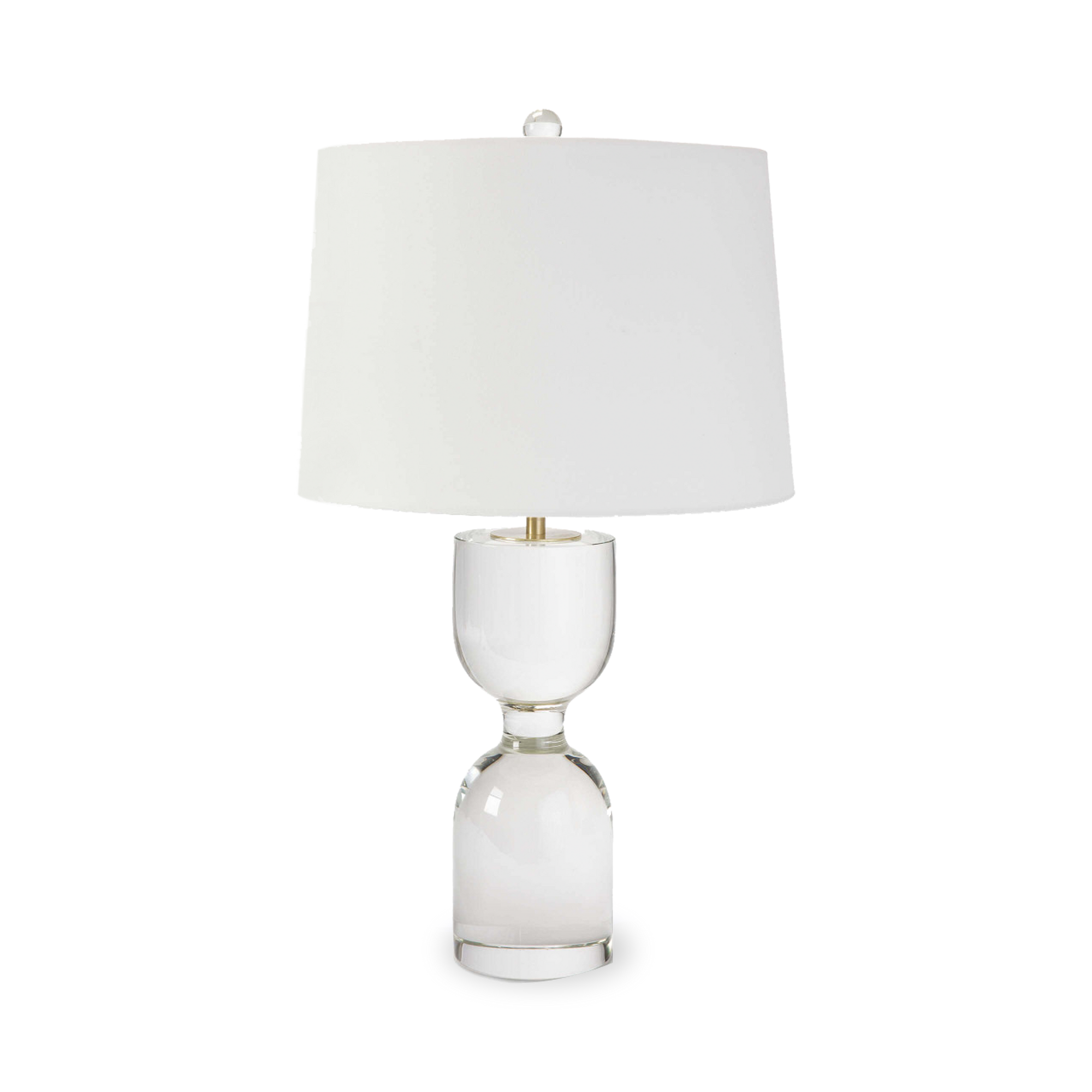 With it's reflective crystal body and matching finial the Darla Table lamp is a modern classic.