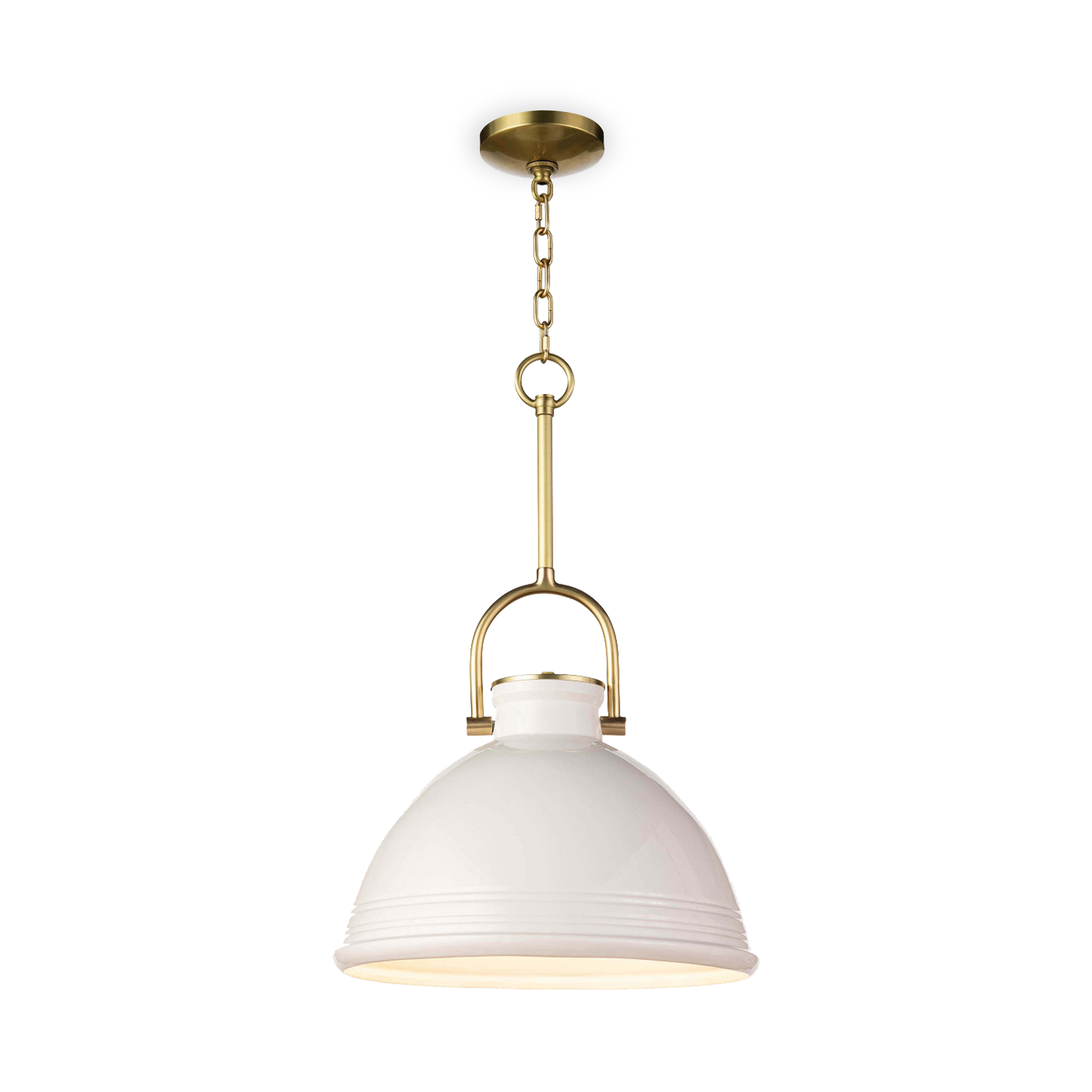 Classic lines combined with the hand touch of a potter make this ceramic pendant a statement piece for any kitchen or dining room.