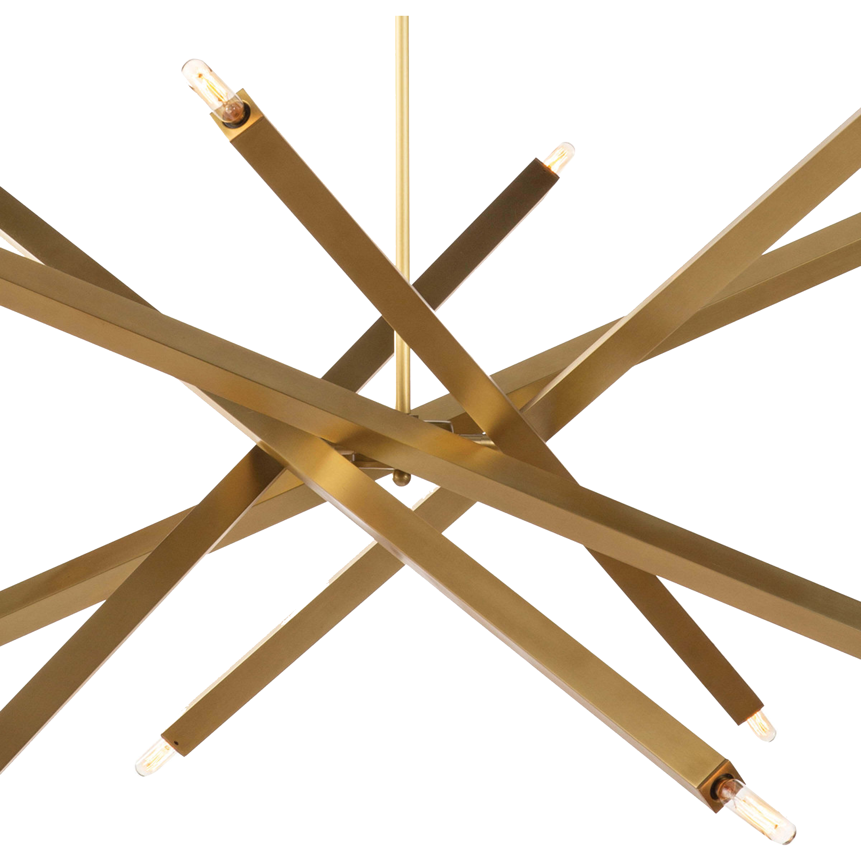 Contemporary cool: Sleek metal rods seemingly balance in this air.